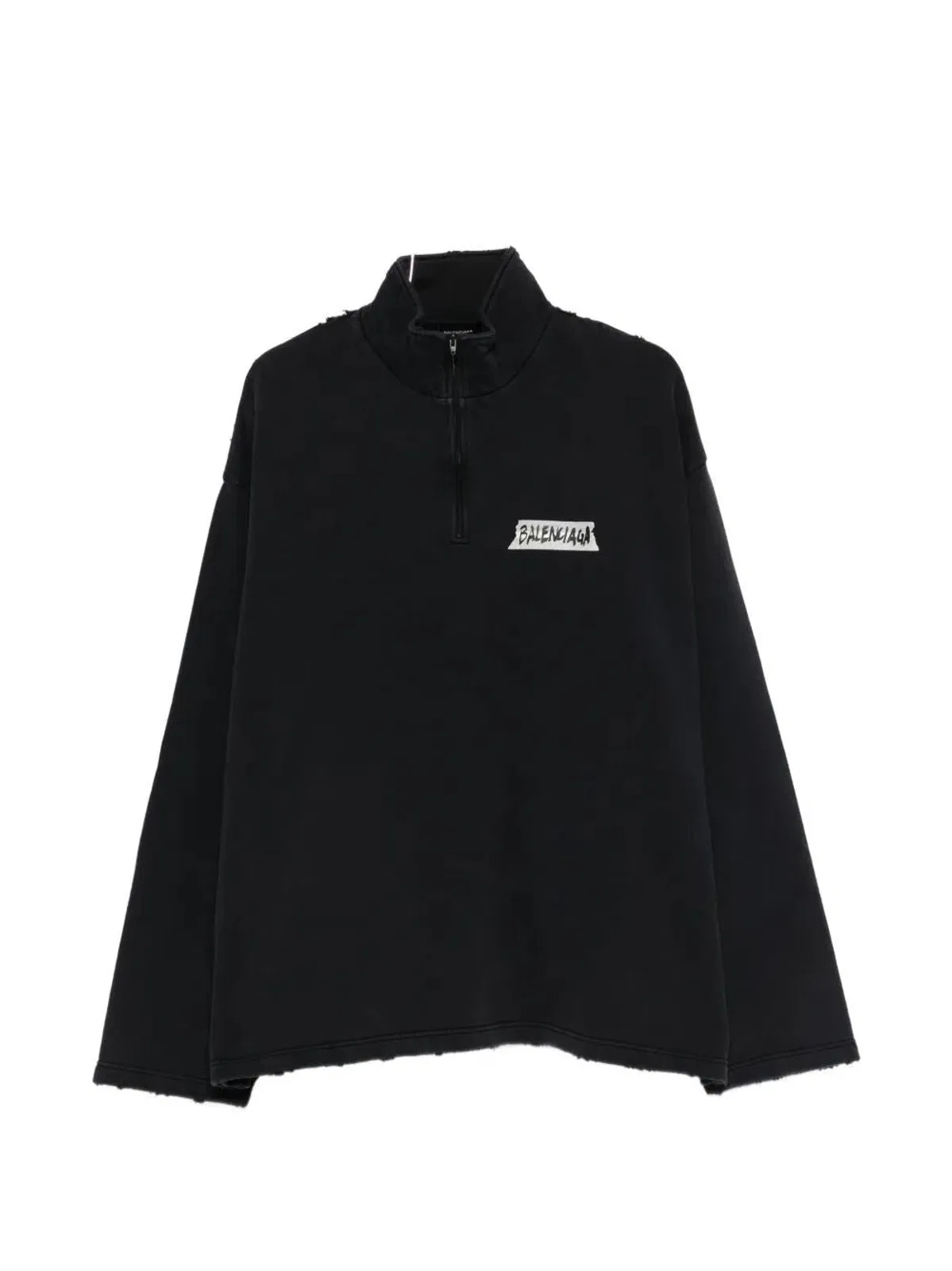 Balenciaga High Neck Half Zip Sweater