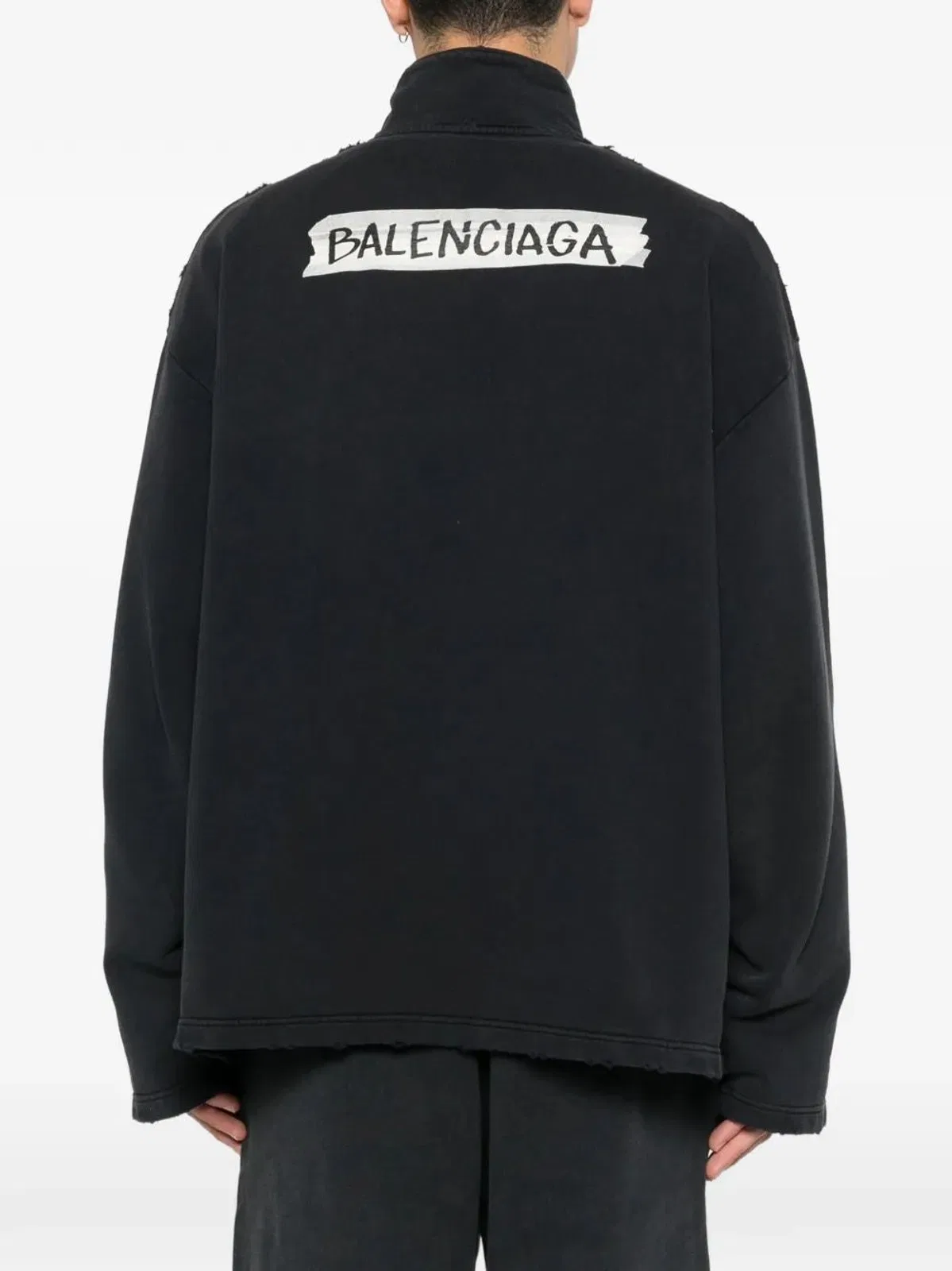 Balenciaga High Neck Half Zip Sweater