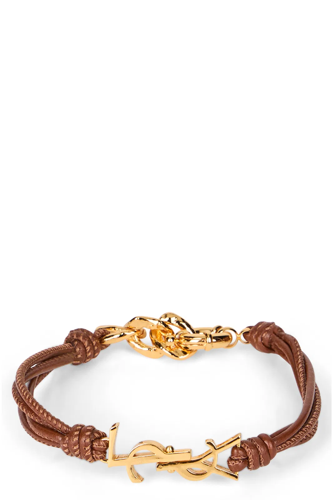 Saint Laurent Wet Clay Multi-Strand Cassandre Bracelet