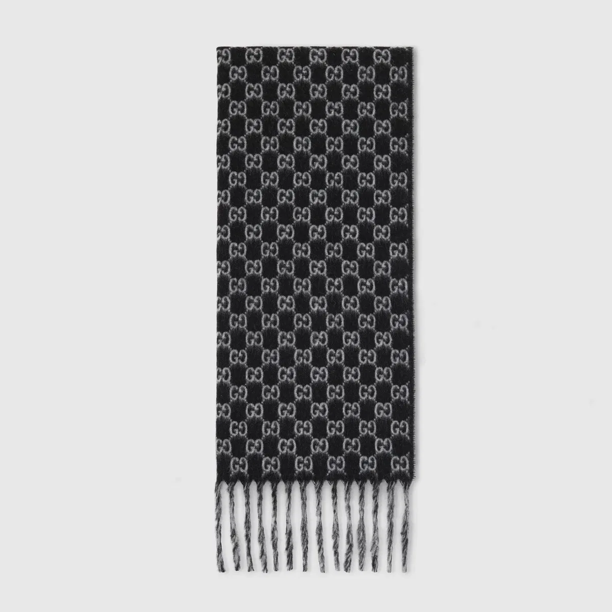 Gucci Black Wool Cashmere Logo Shade