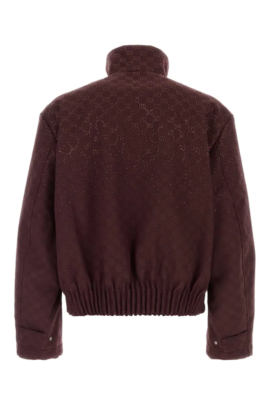 Gucci Burgundy Gg Fabric Padded Jacket