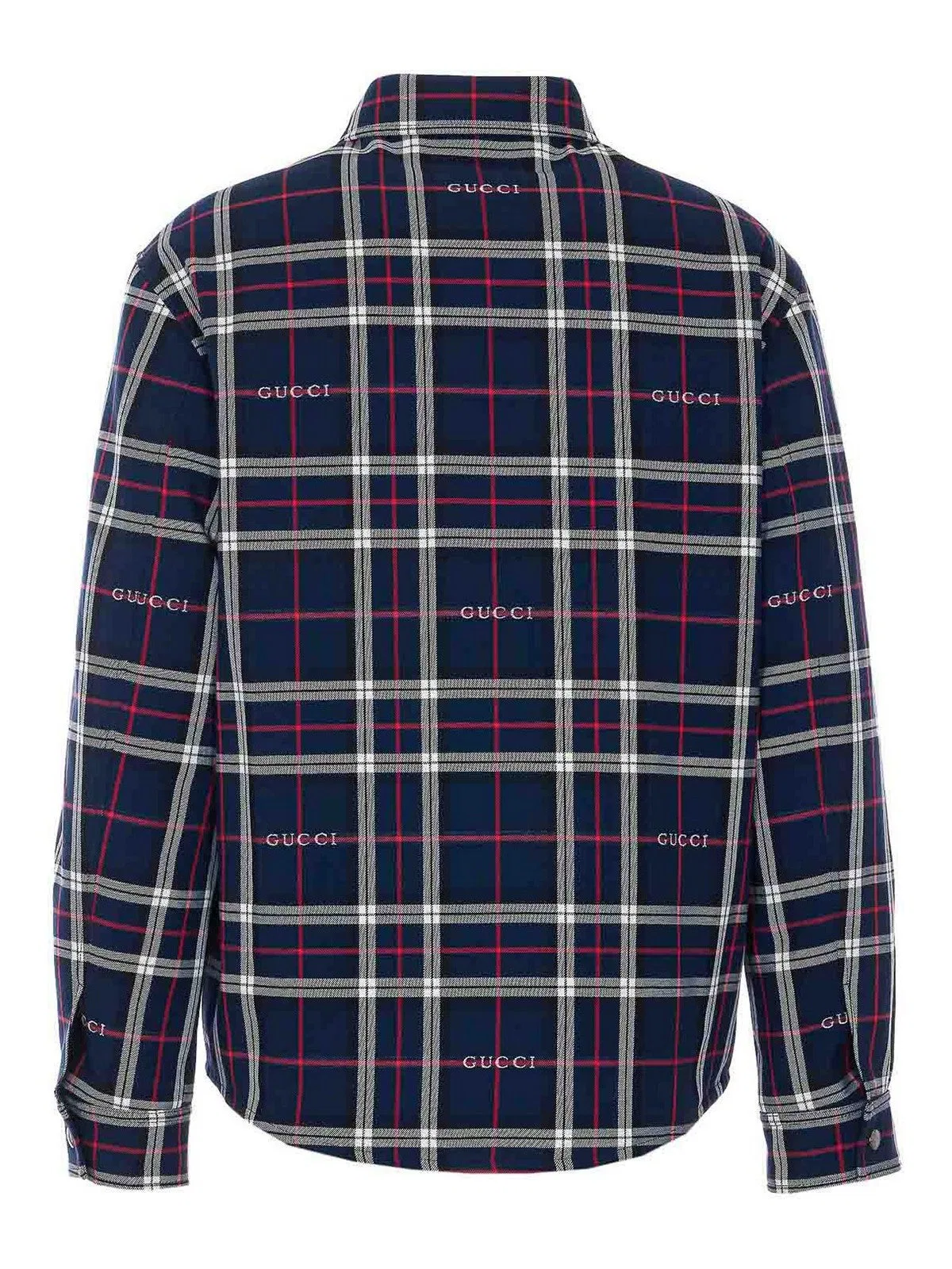 Gucci Blue Jacket With Frontal Buttons Closure