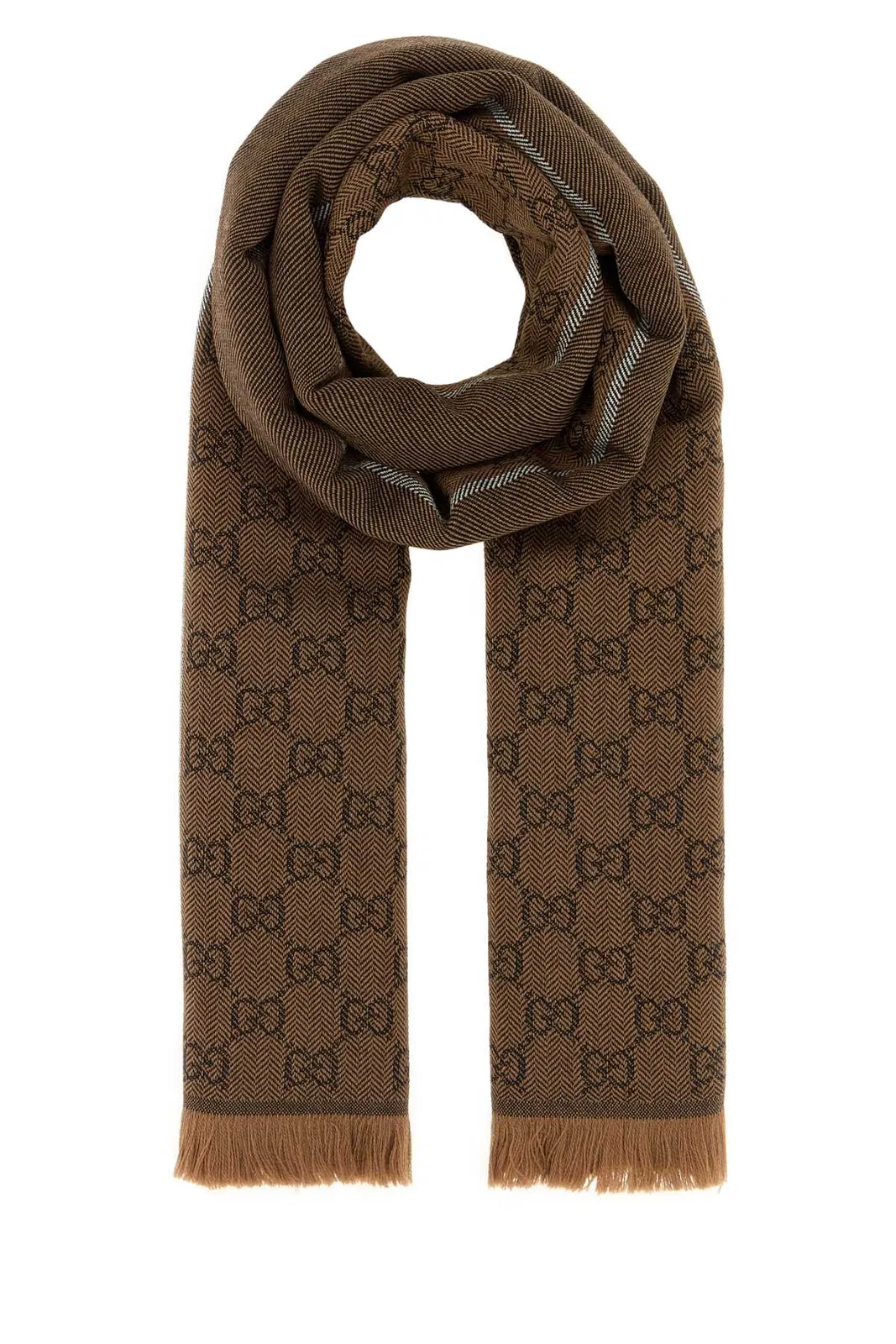 Gucci Camel Wool Scarf