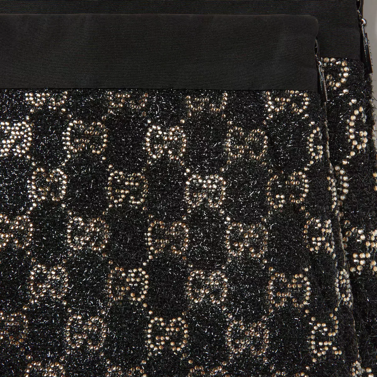 Gucci Embroidered Lamé Wool Tweed Shorts