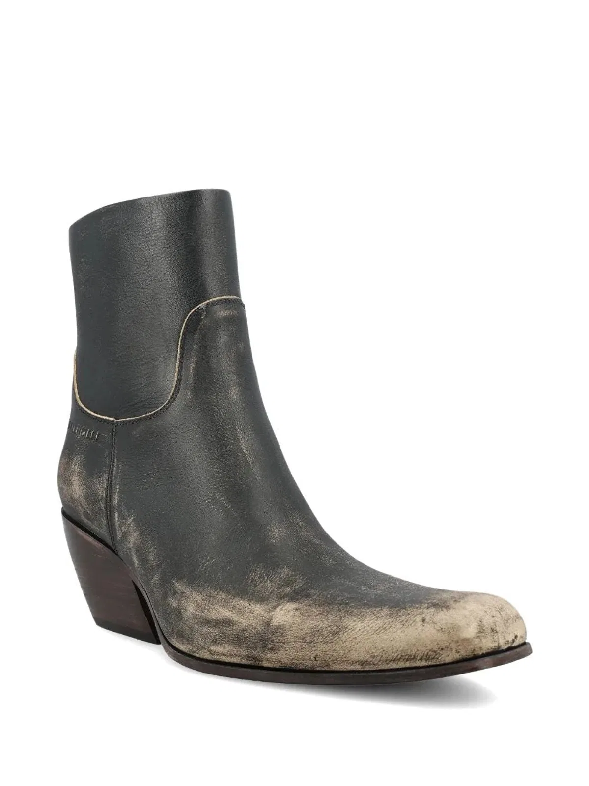 Balenciaga Memphis Worn Leather Ankle Boots