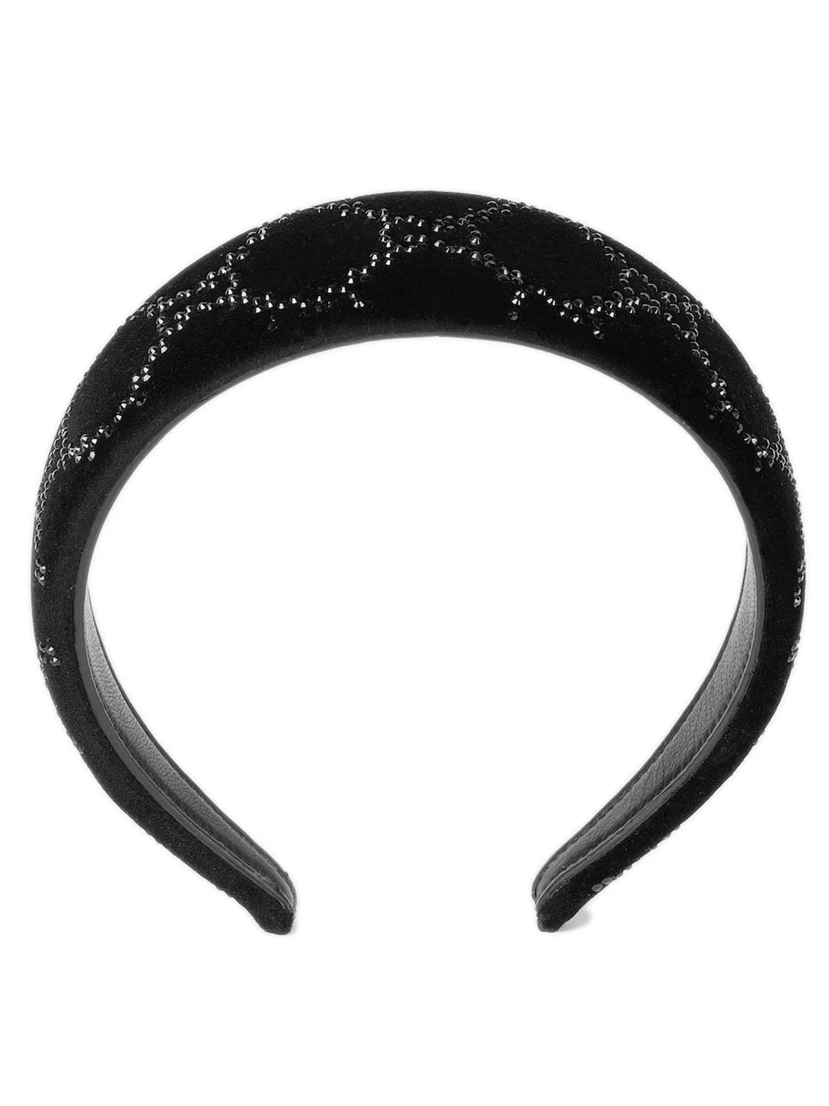 Gucci Soft Velvet Headband With Crystals