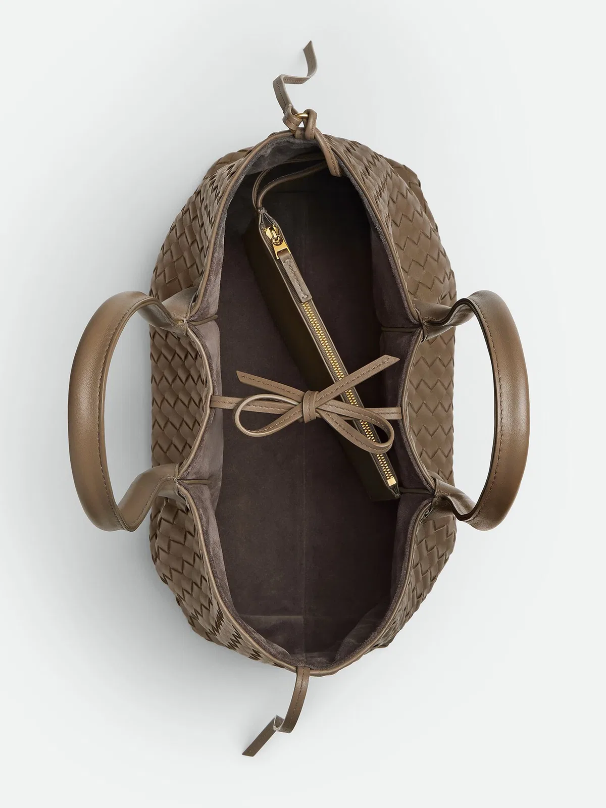 Bottega Veneta Brown Pinacoteca Medium Lamb Leather Han