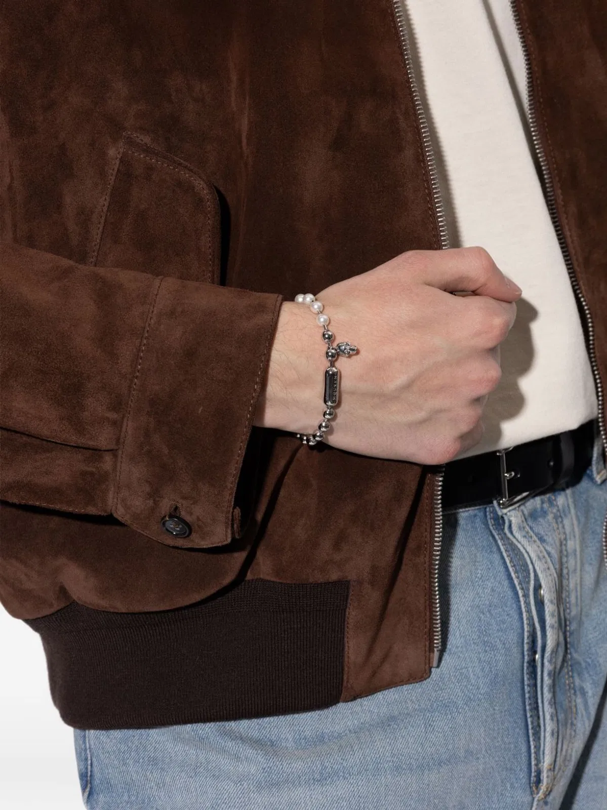 Alexander Mcqueen Skl & Pearl Bracelet