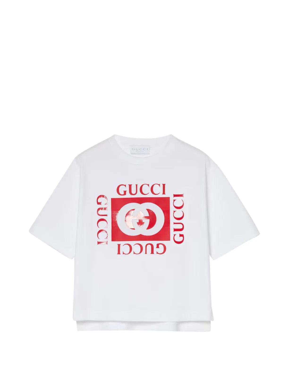 Gucci Kids Gucci Kids T-Shirts In White/Red.