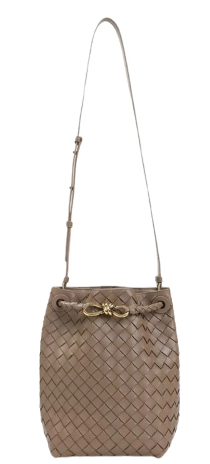 Bottega Veneta Pinecone Brown Lamb Leather Andiamo Buck