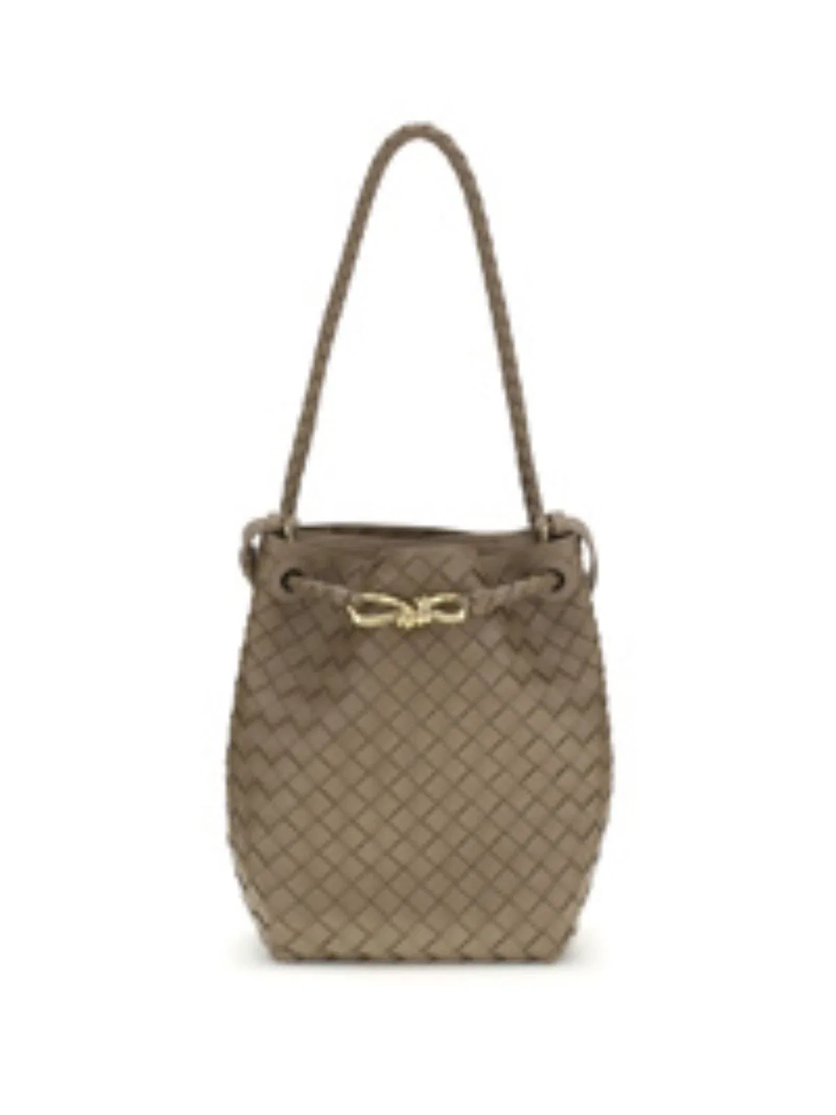Bottega Veneta Pinecone Brown Lamb Leather Andiamo Buck