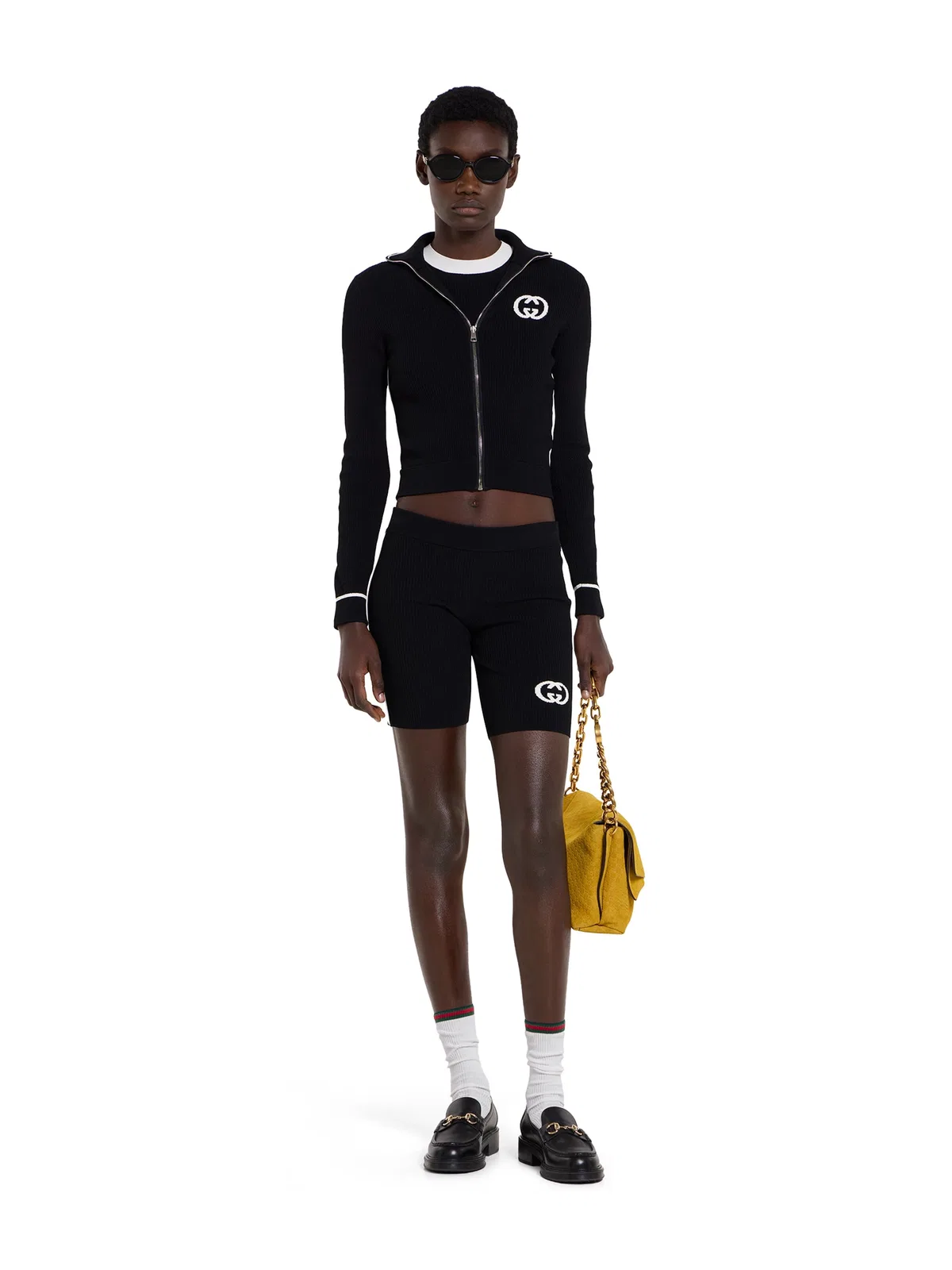 Gucci Ribbed Shorts With Intarsia