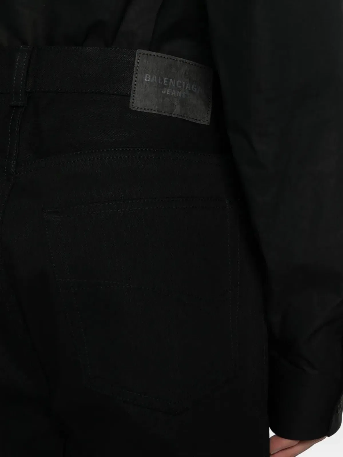 Balenciaga Black Cotton Denim Trousers