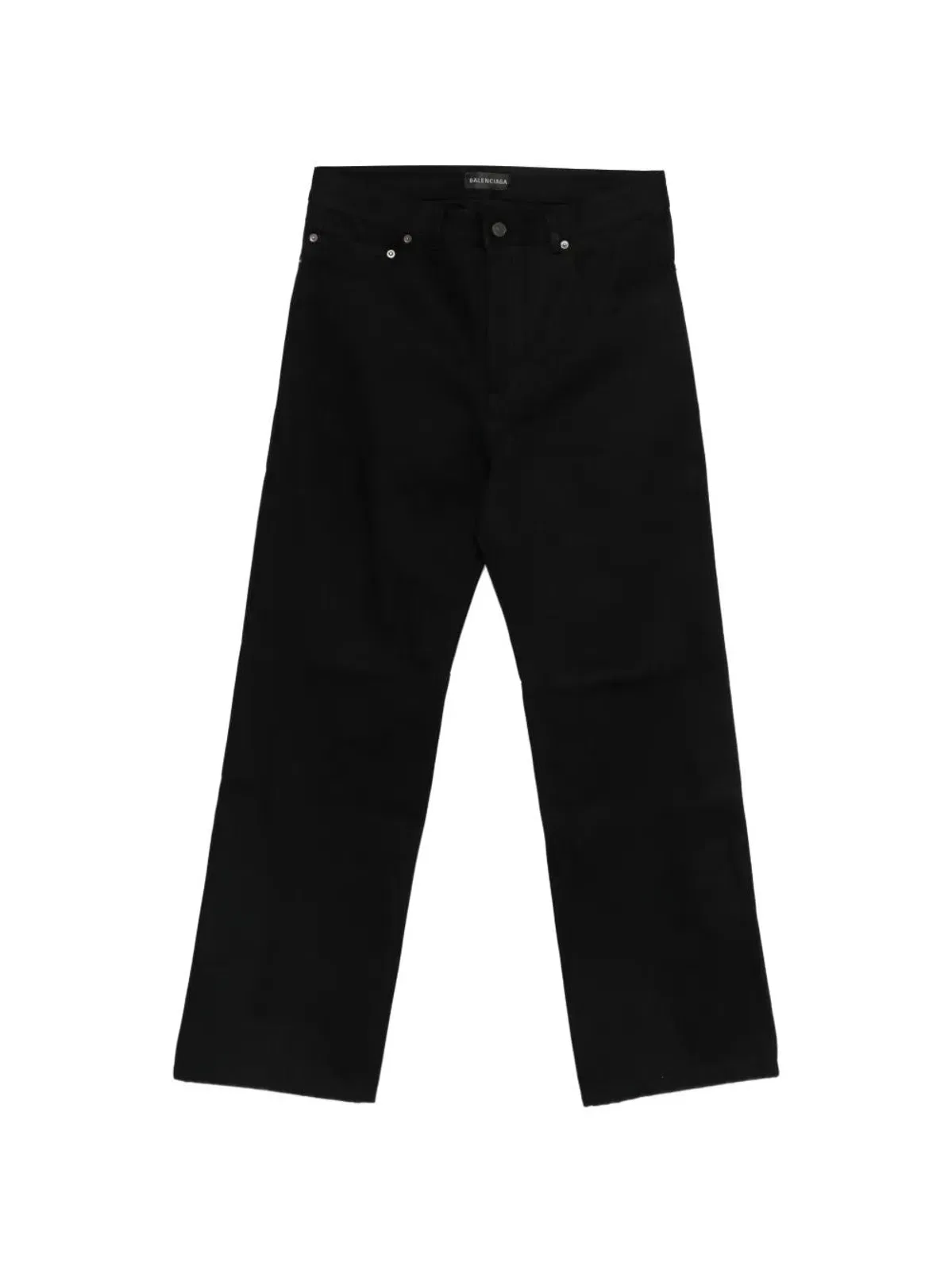 Balenciaga Black Cotton Denim Trousers