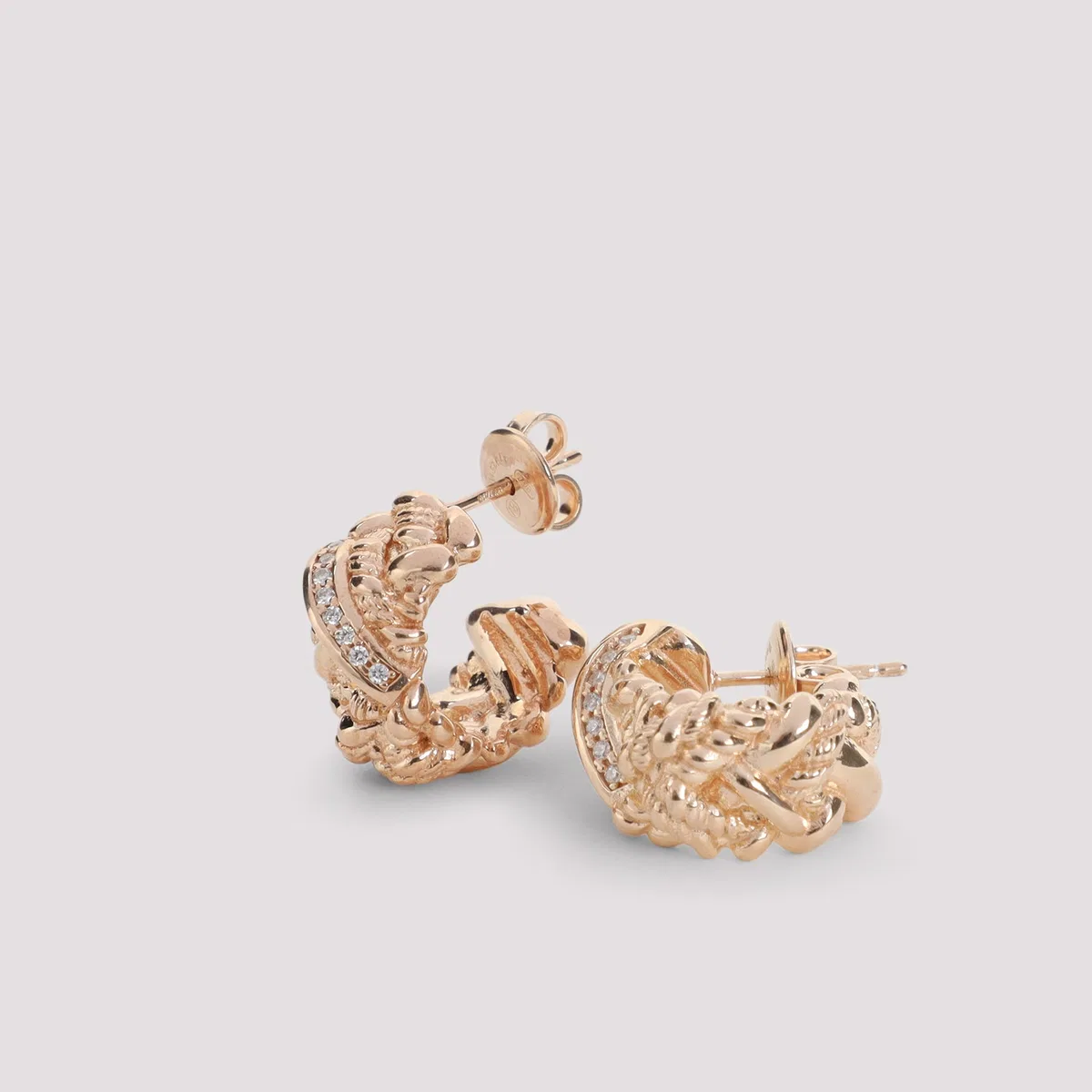 Bottega Veneta Gold Brass Earrings