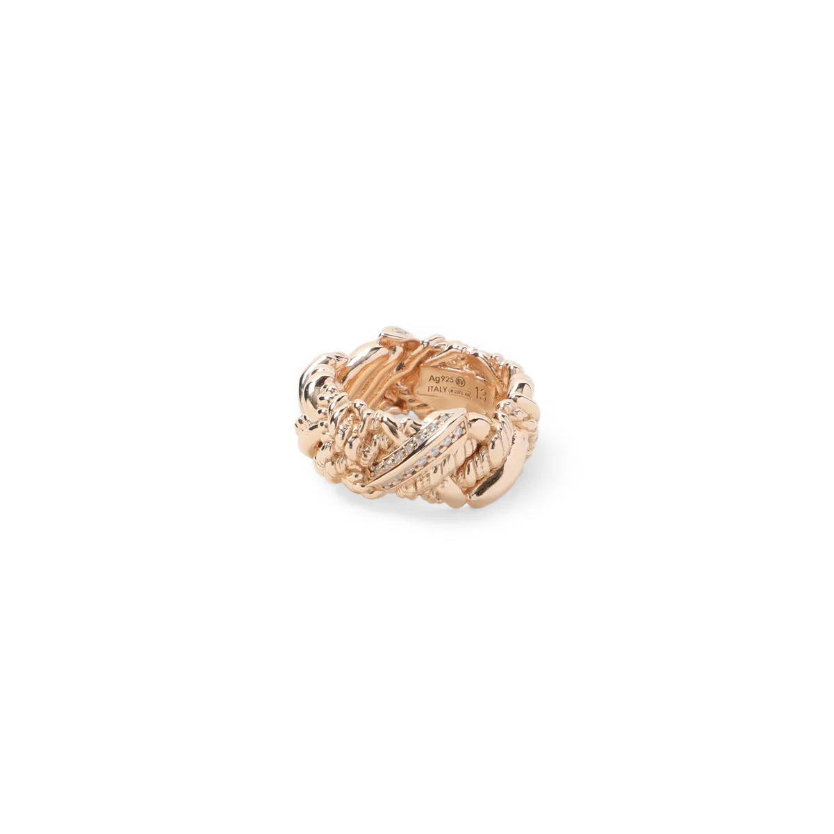 Bottega Veneta Gold Silver Ring
