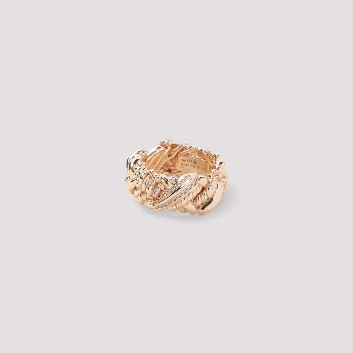 Bottega Veneta Gold Silver Ring