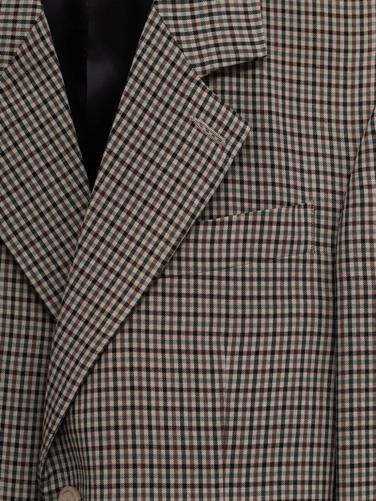 Balenciaga Check Print Tie Detail