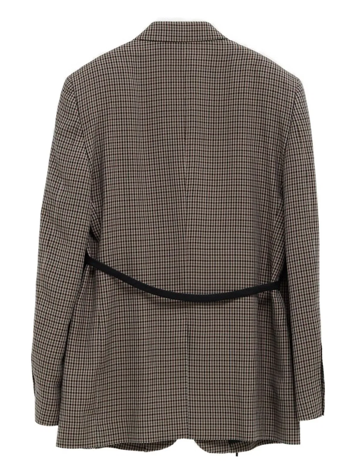 Balenciaga Check Print Tie Detail