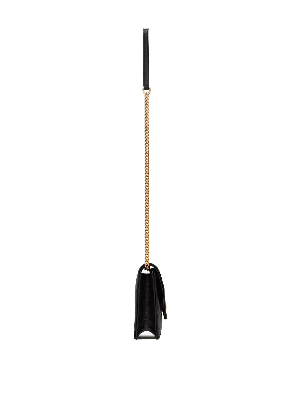 Saint Laurent Cassandre Envelope Chain Wallet In Grain