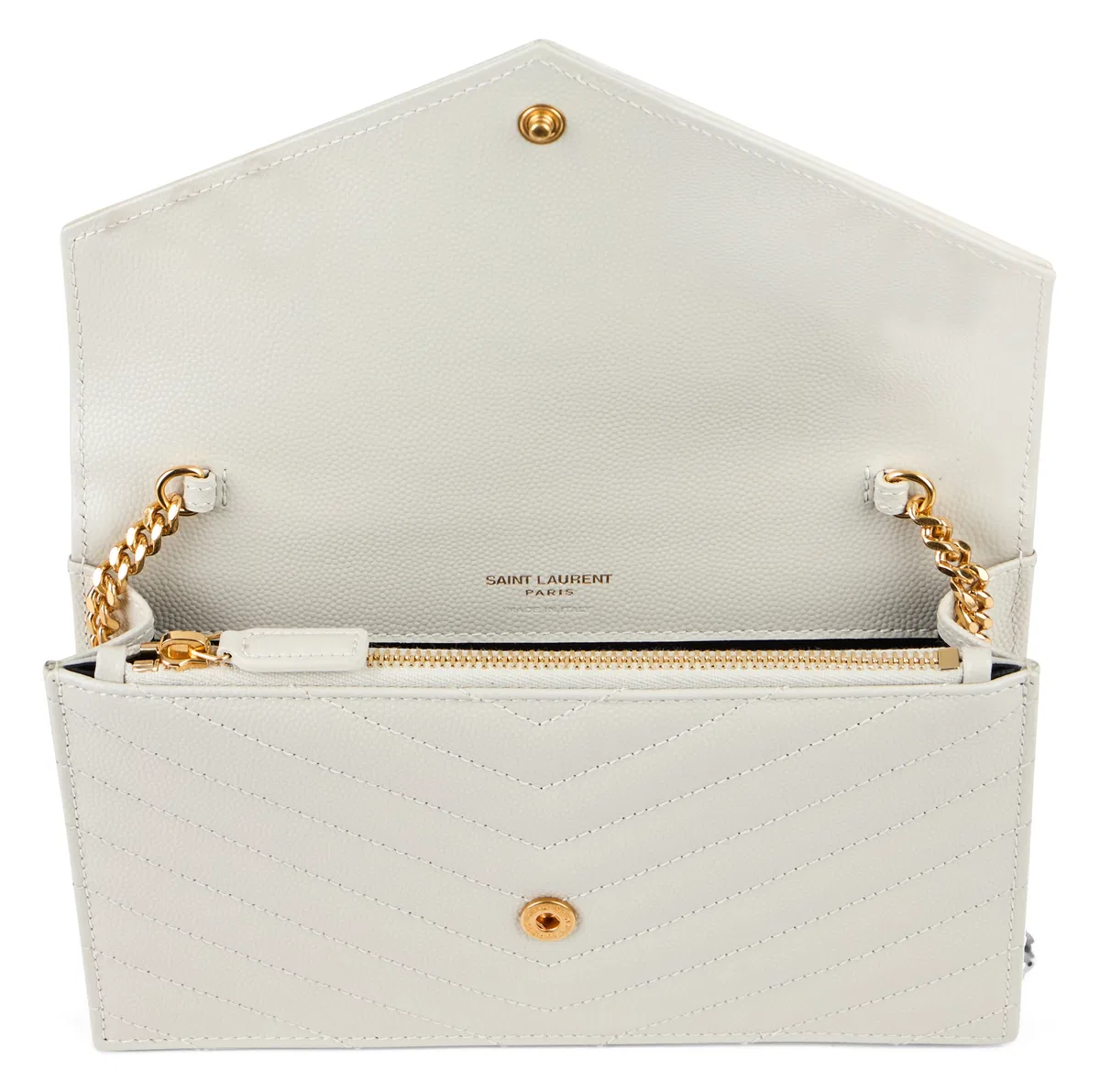 Saint Laurent Cassandre Envelope Chain Wallet