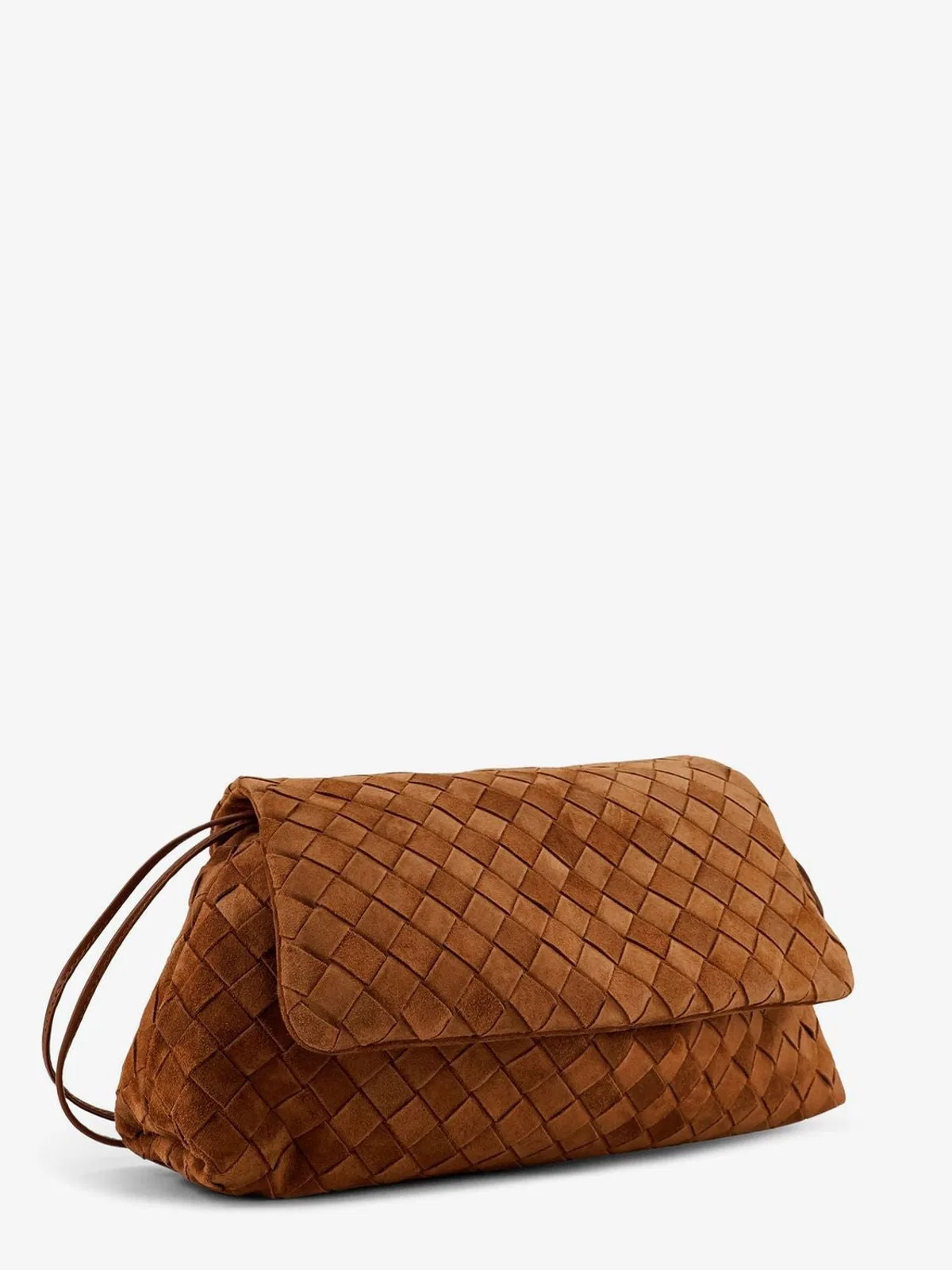 Bottega Veneta Amber Suede Leather Pouch