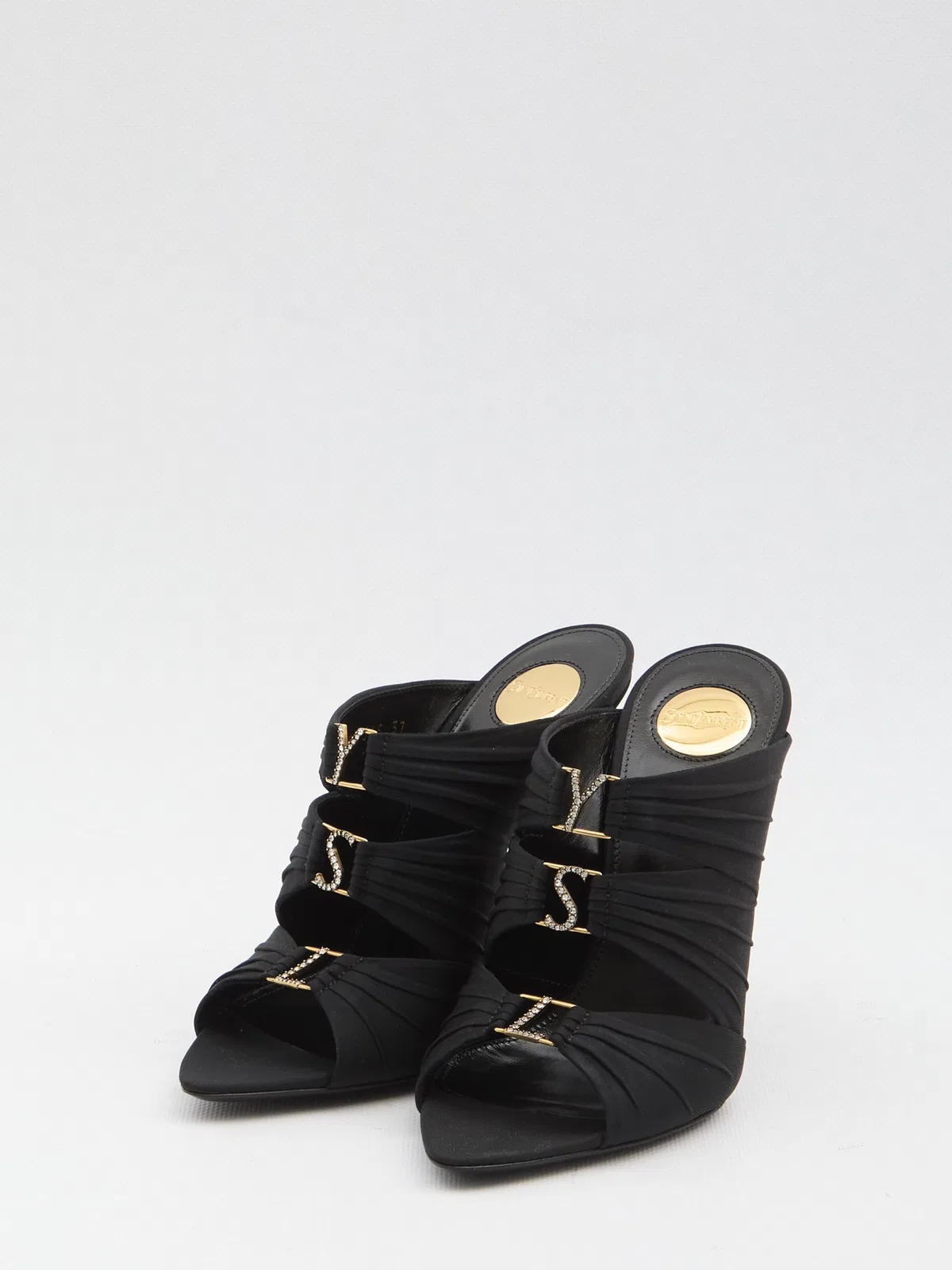 Saint Laurent Black Fabric Emilie Mules