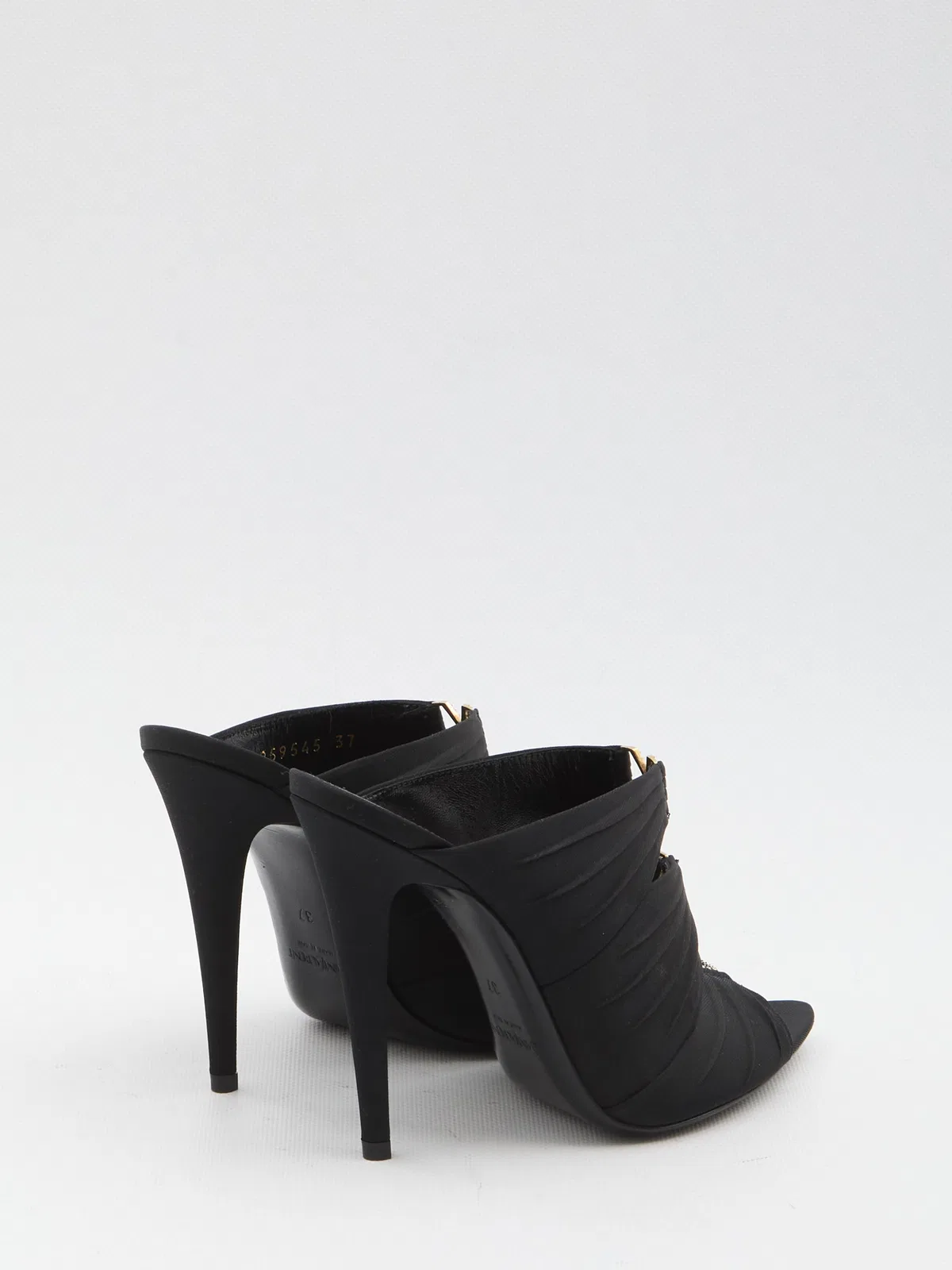 Saint Laurent Black Fabric Emilie Mules