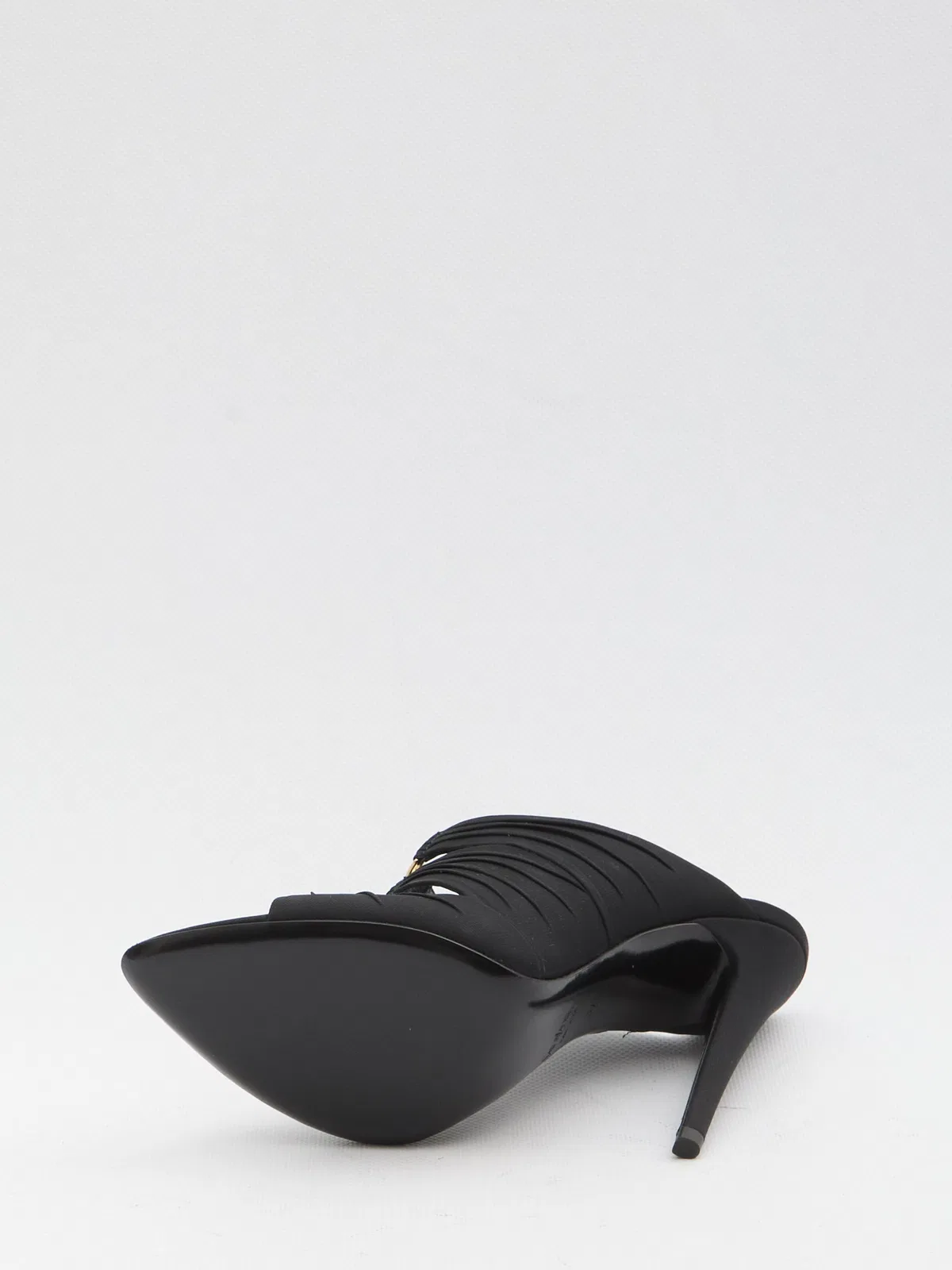 Saint Laurent Emilie 110 Satin Crepe Mules