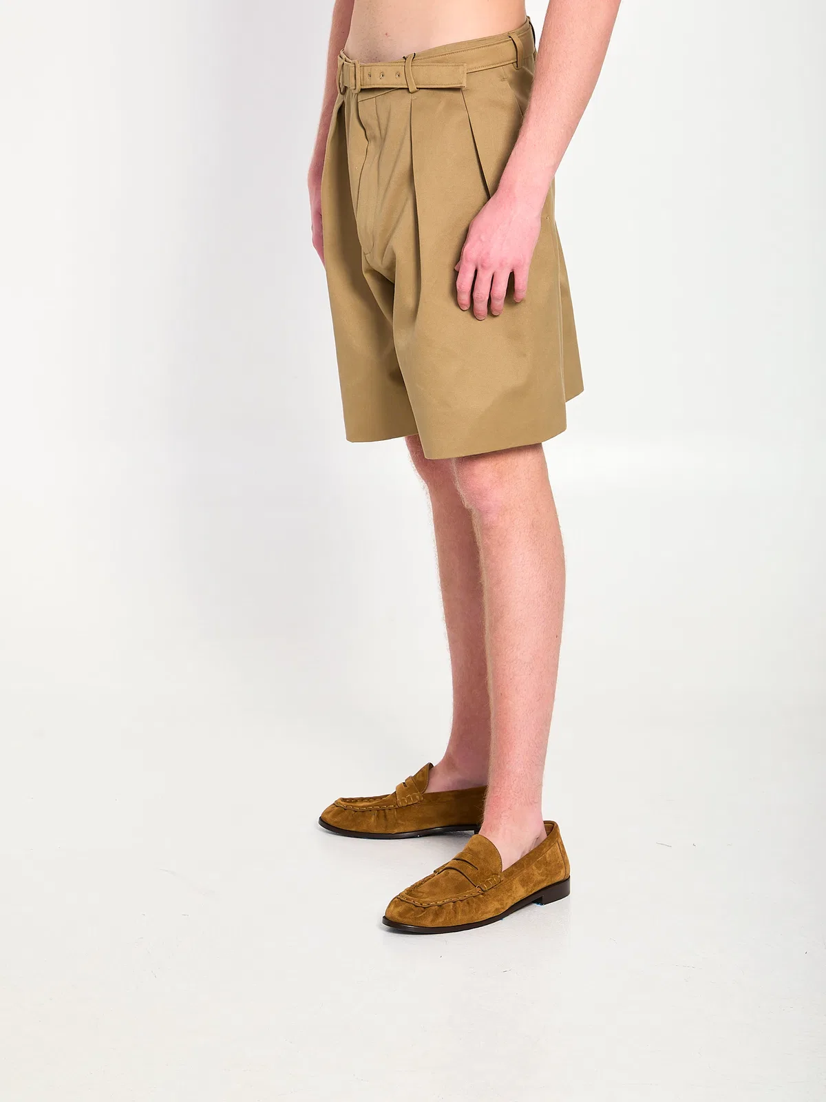 Saint Laurent Beige Drill Bermuda Shorts