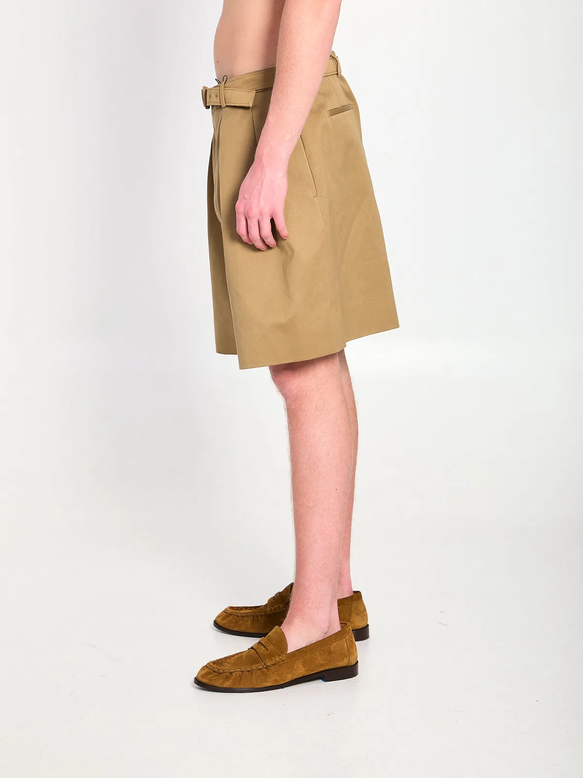 Saint Laurent Beige Drill Bermuda Shorts
