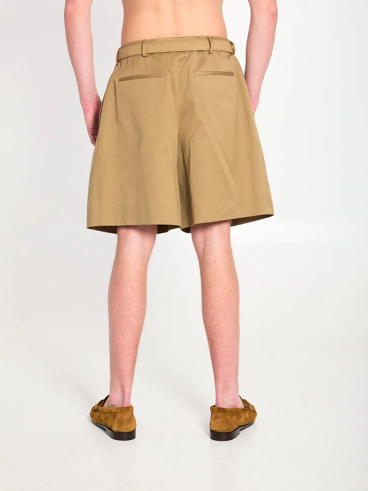 Saint Laurent Beige Drill Bermuda Shorts