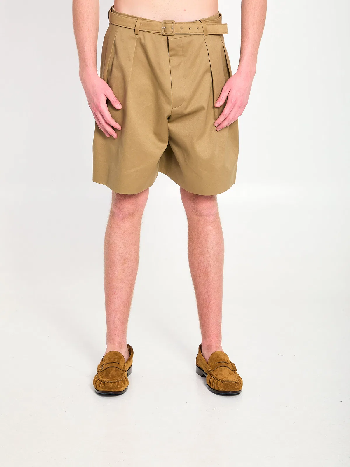 Saint Laurent Beige Drill Bermuda Shorts