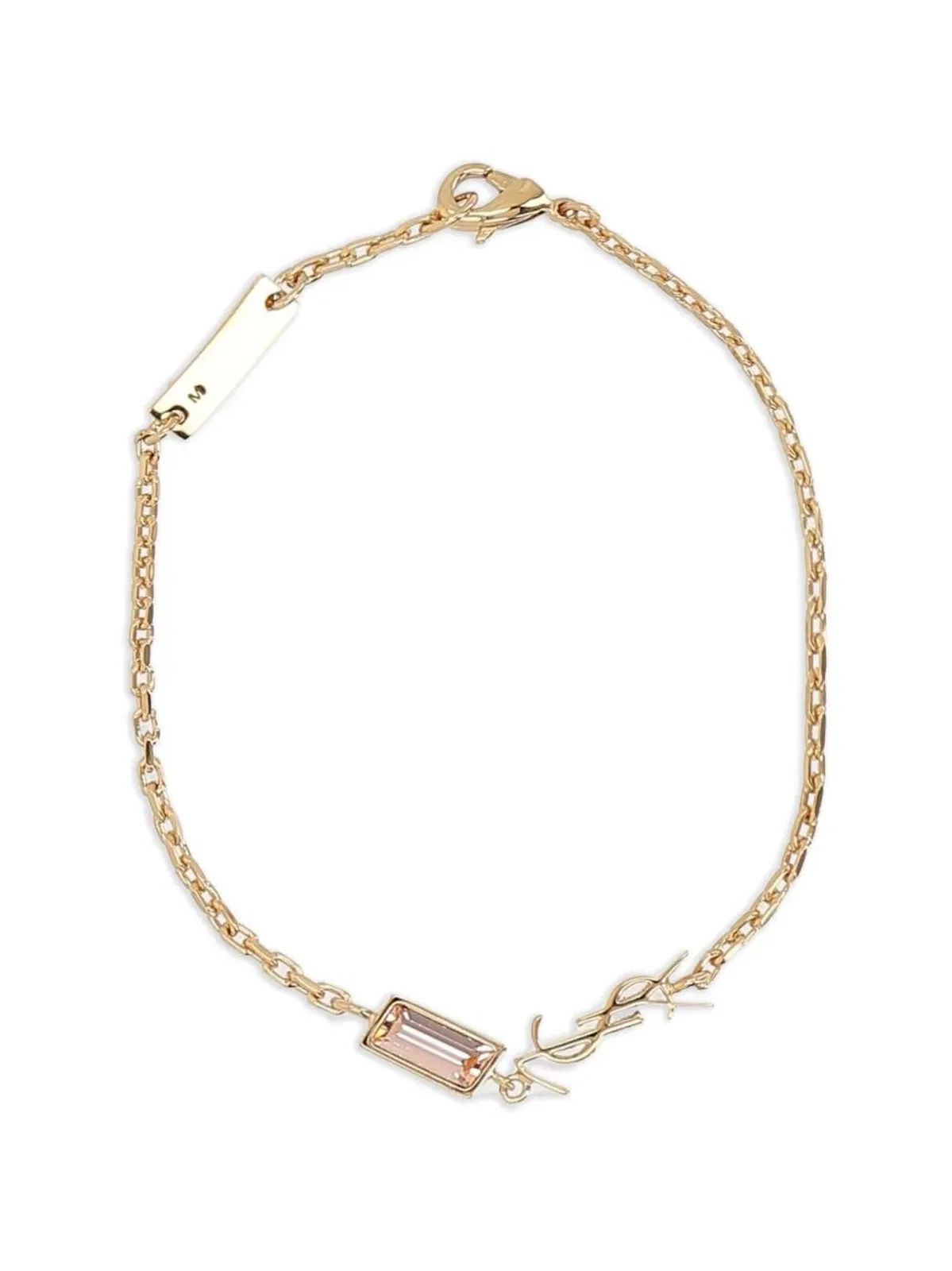 Saint Laurent Cassandre Charm Bracelet In Metal And Rh