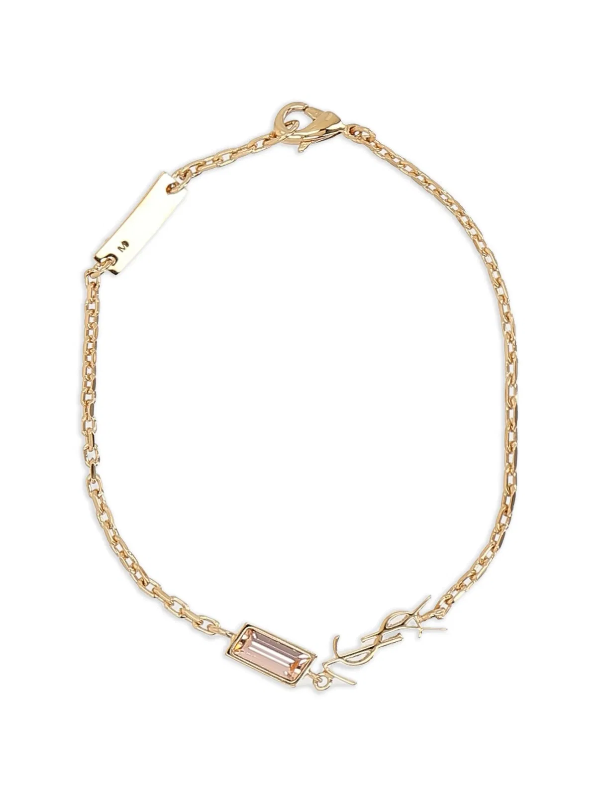 Saint Laurent Cassandre Charm Bracelet In Metal And Rh