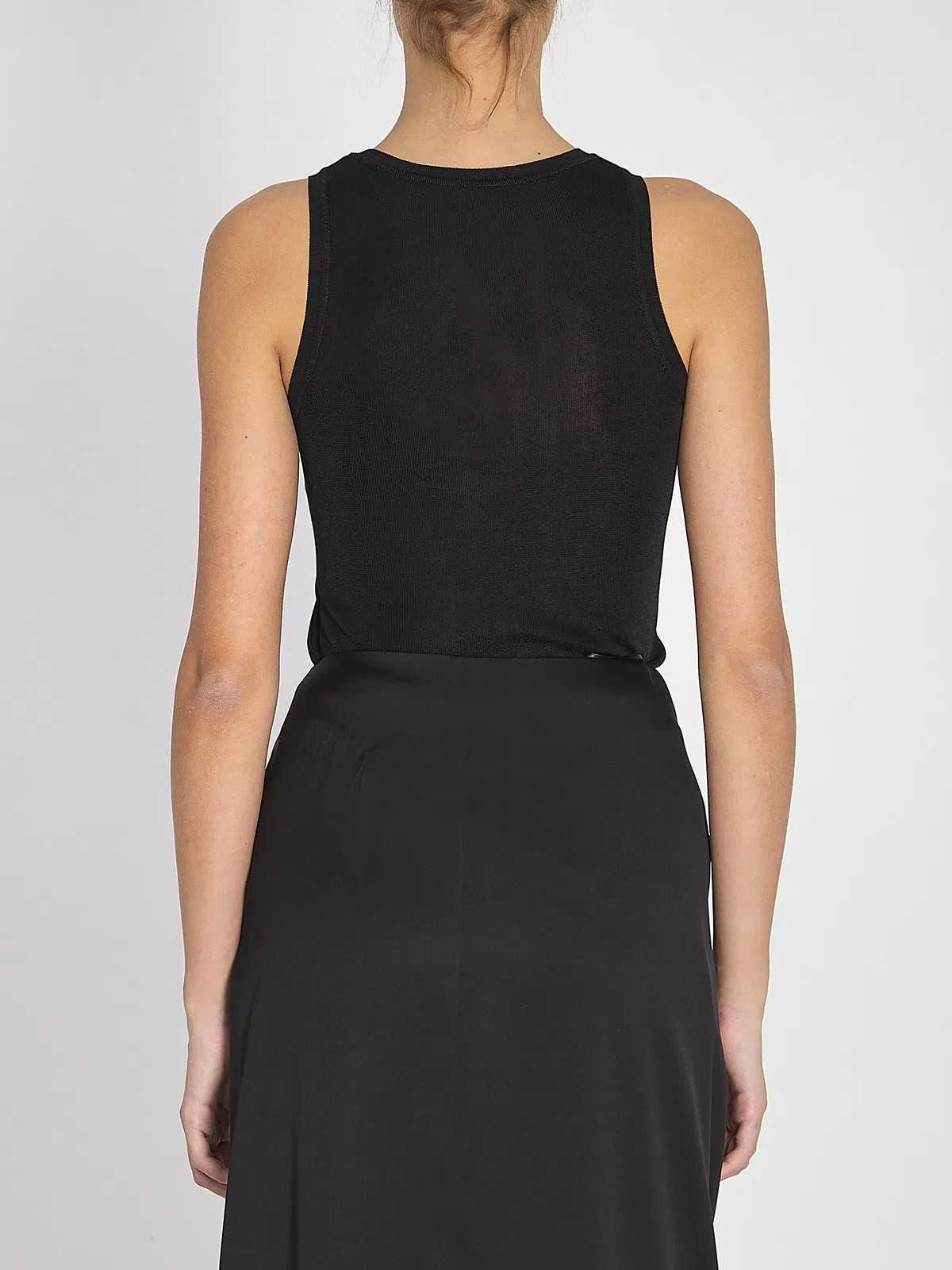 Saint Laurent Tank Top In Ribbed Knit