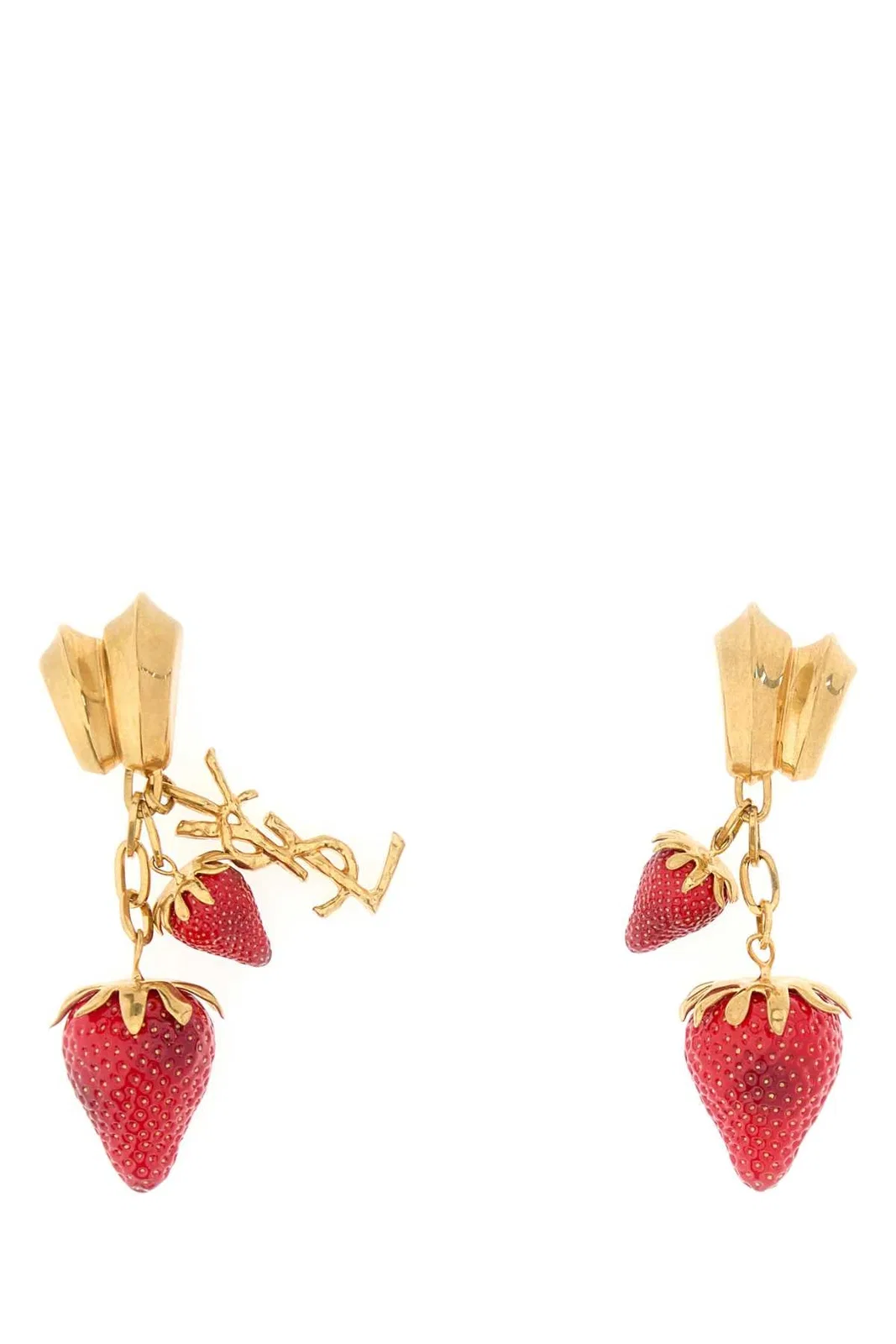 Saint Laurent Multicolor Metal And Resin Cassandre Ear