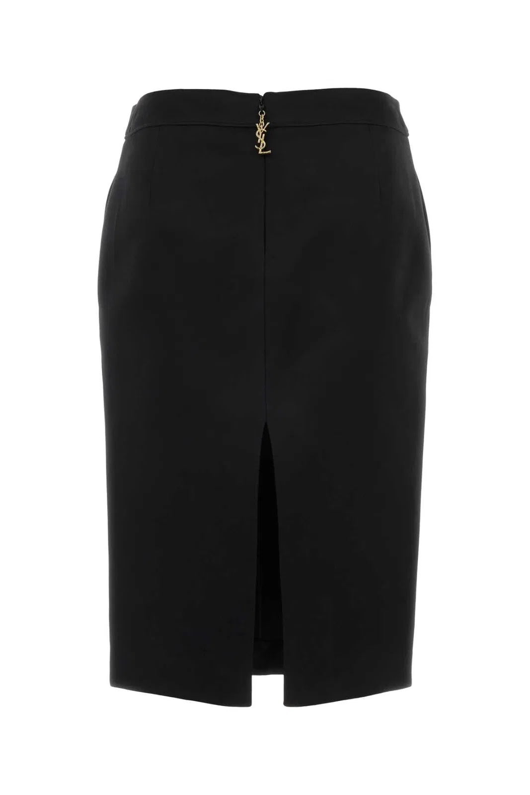 Saint Laurent Black Satin Skirt