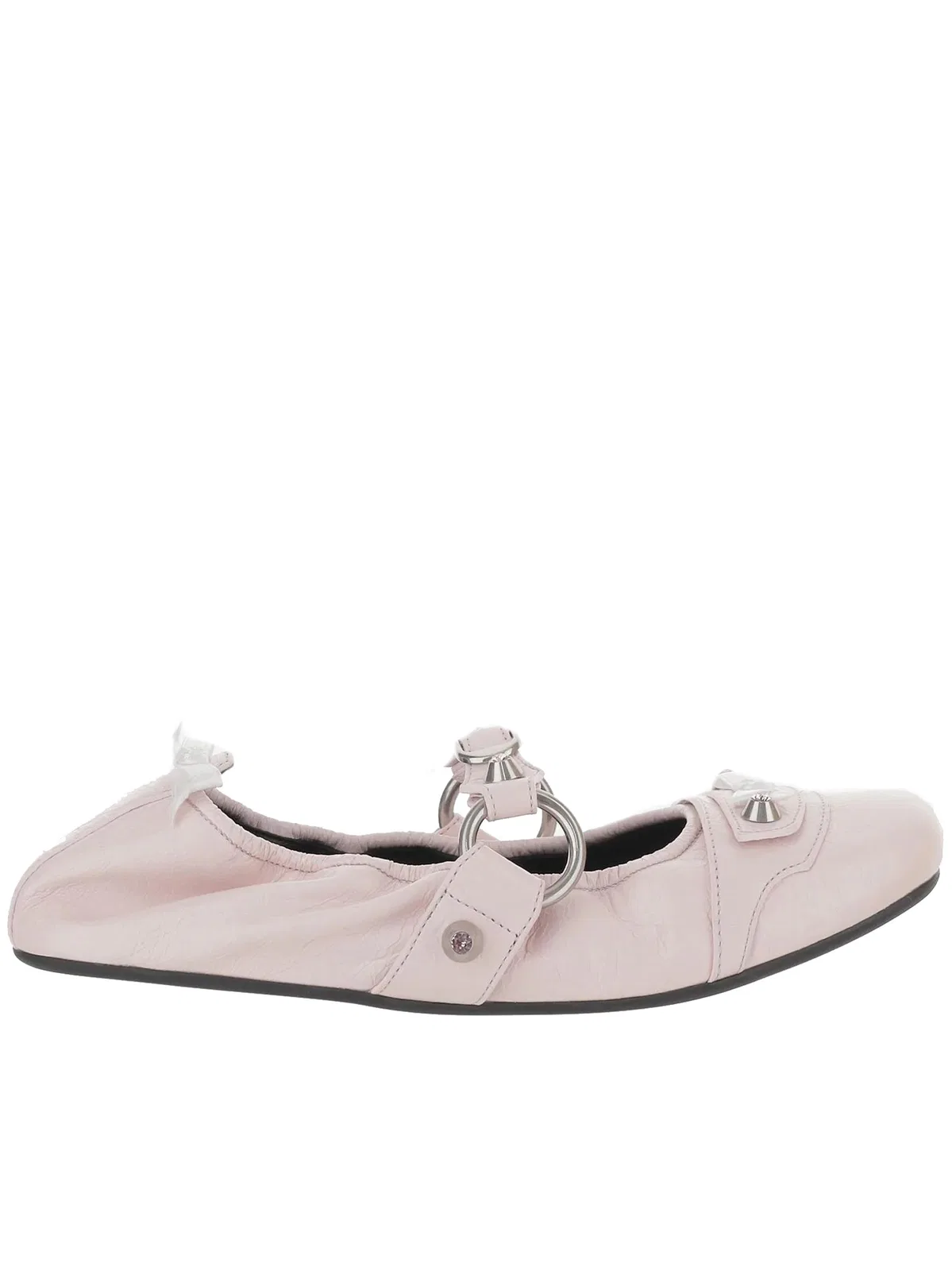 Balenciaga Pink Leather City Ballerinas