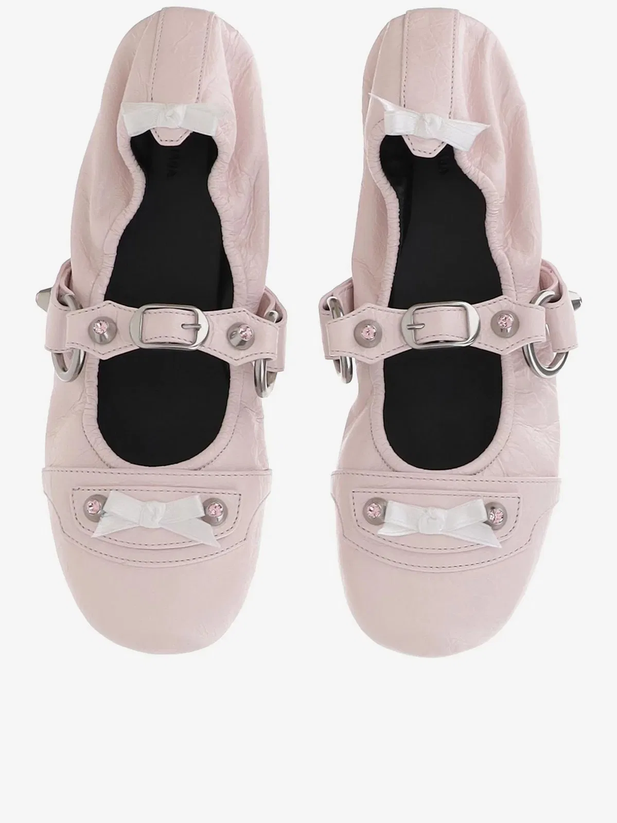 Balenciaga Pink Leather City Ballerinas