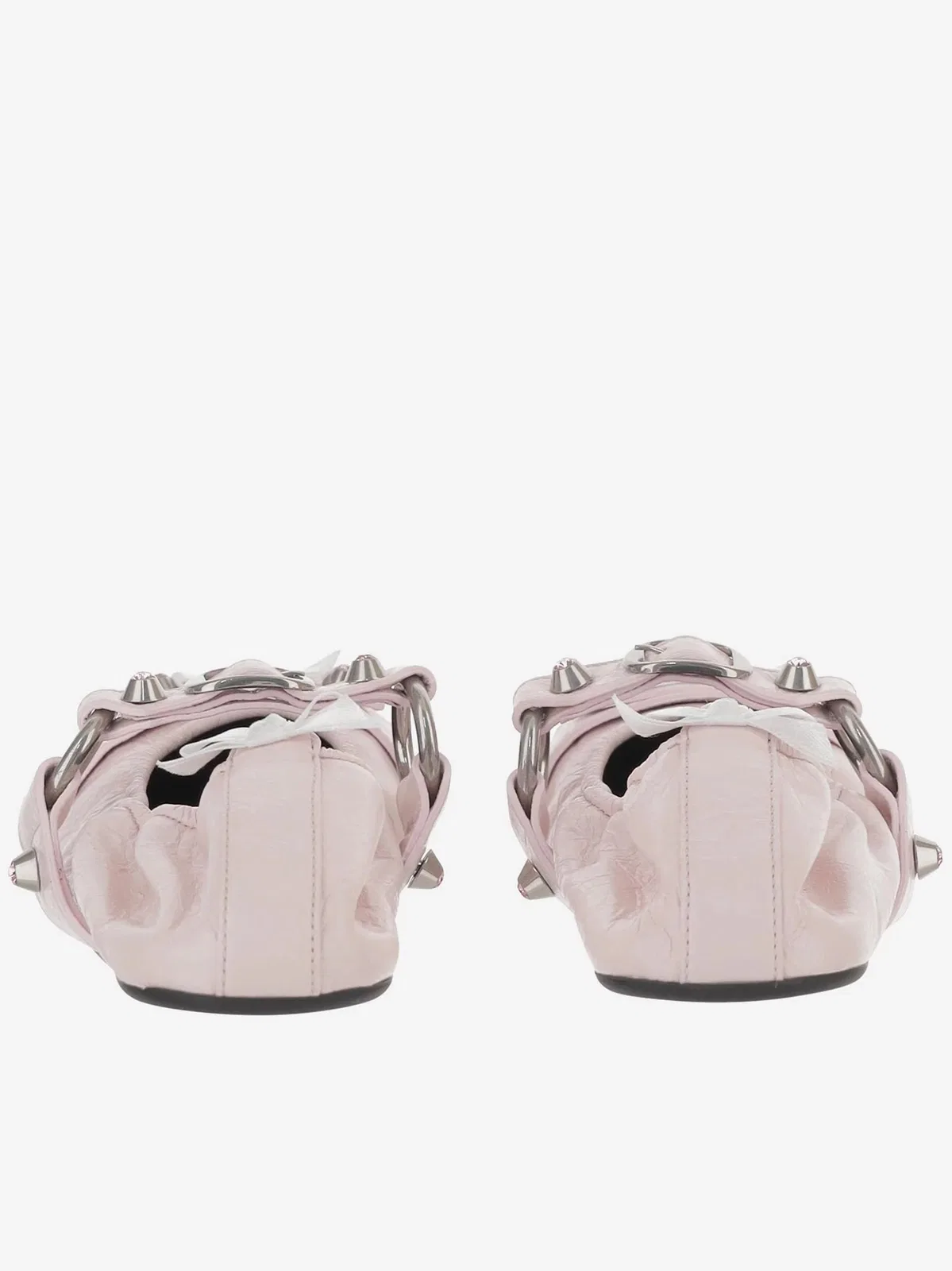 Balenciaga Pink Leather City Ballerinas