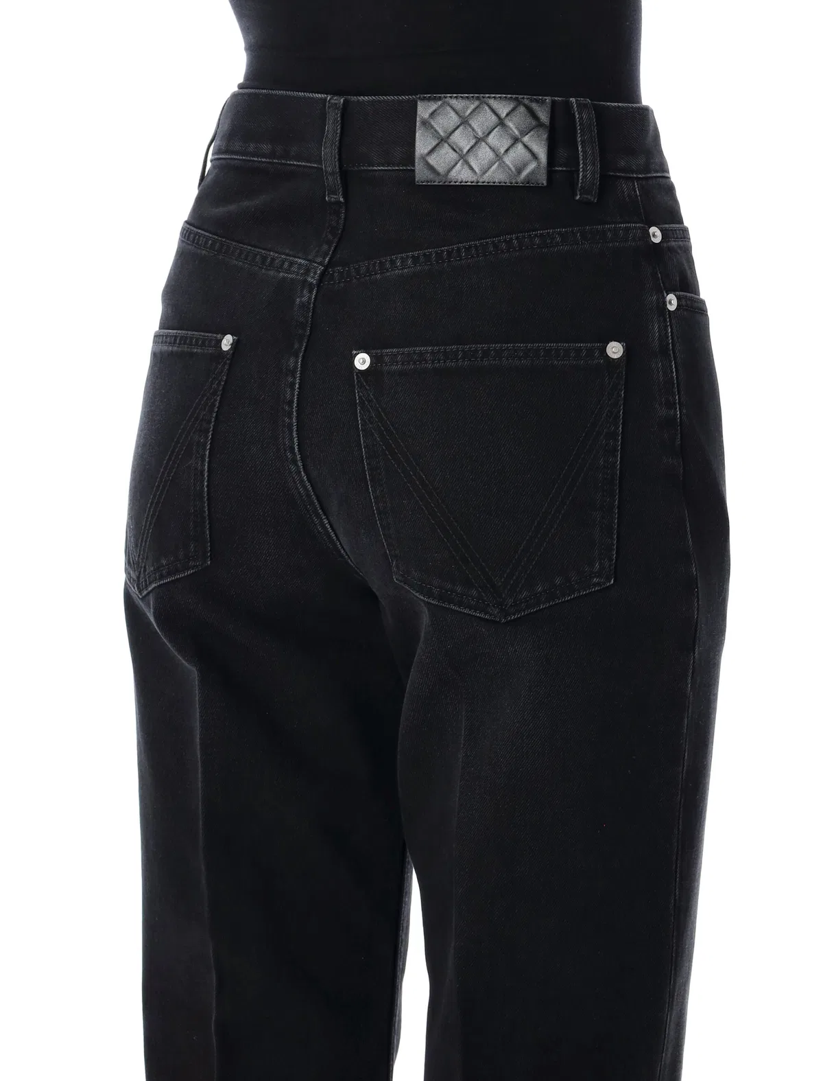 Bottega Veneta Black Cotton Flare Jeans