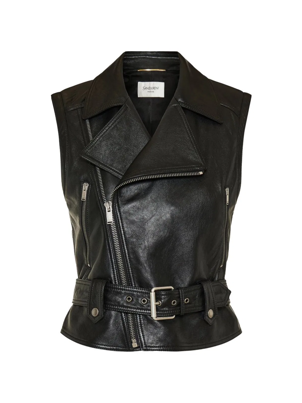 Saint Laurent Leather Biker Vest