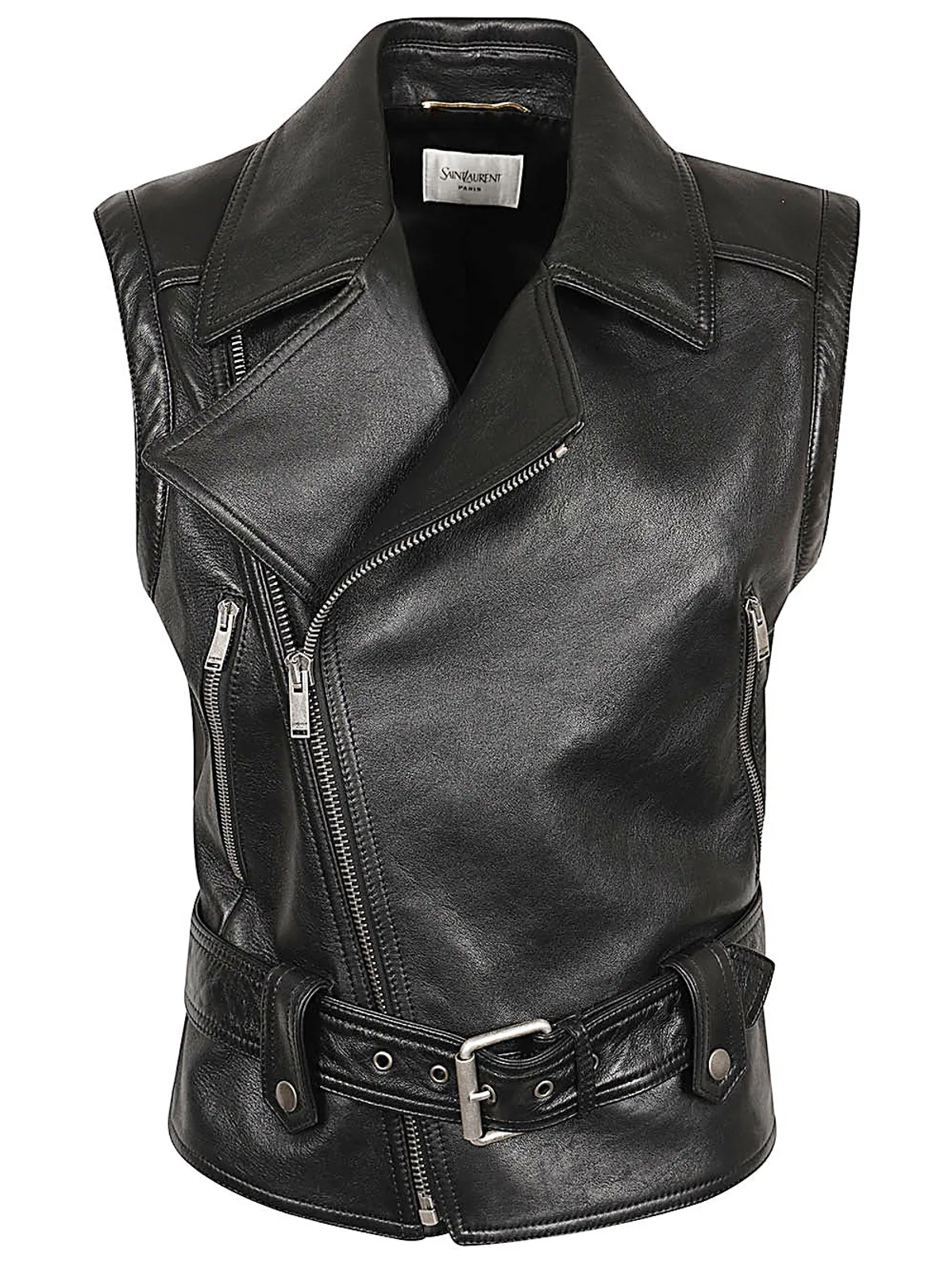 Saint Laurent Leather Biker Vest