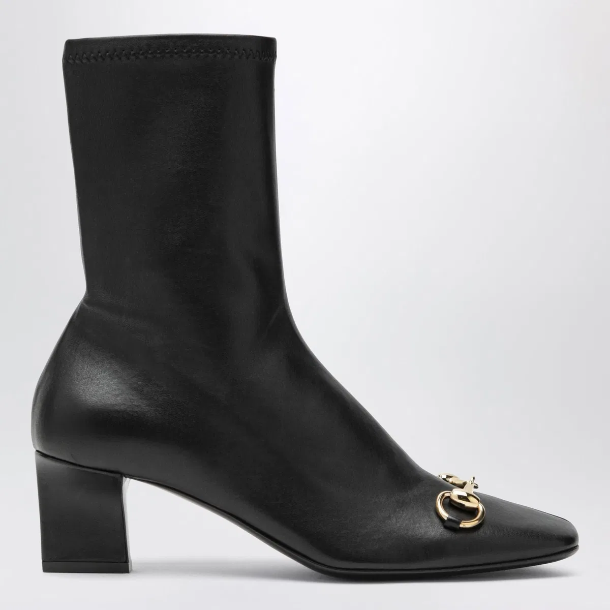 Gucci Black Signora Ankle Boots With Horsebit