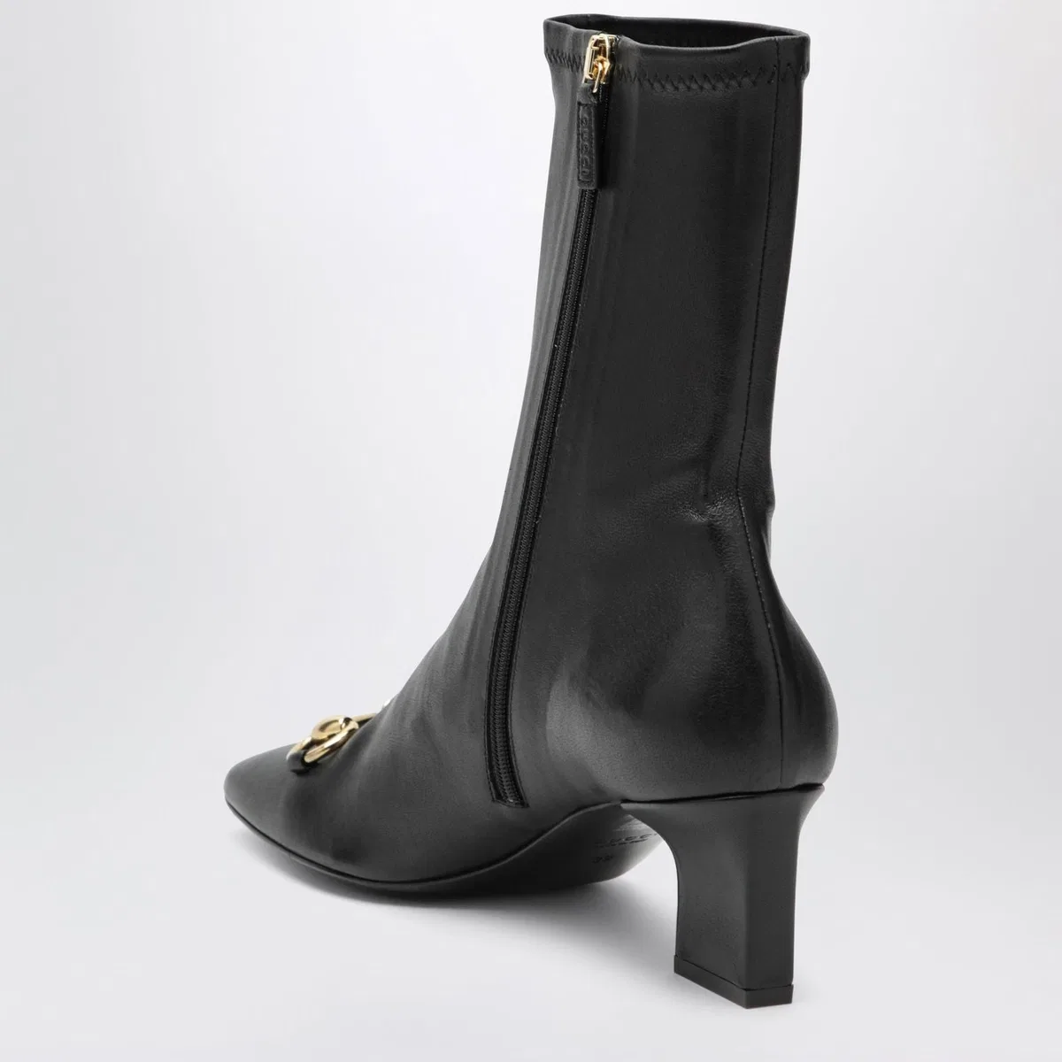Gucci Black Signora Ankle Boots With Horsebit