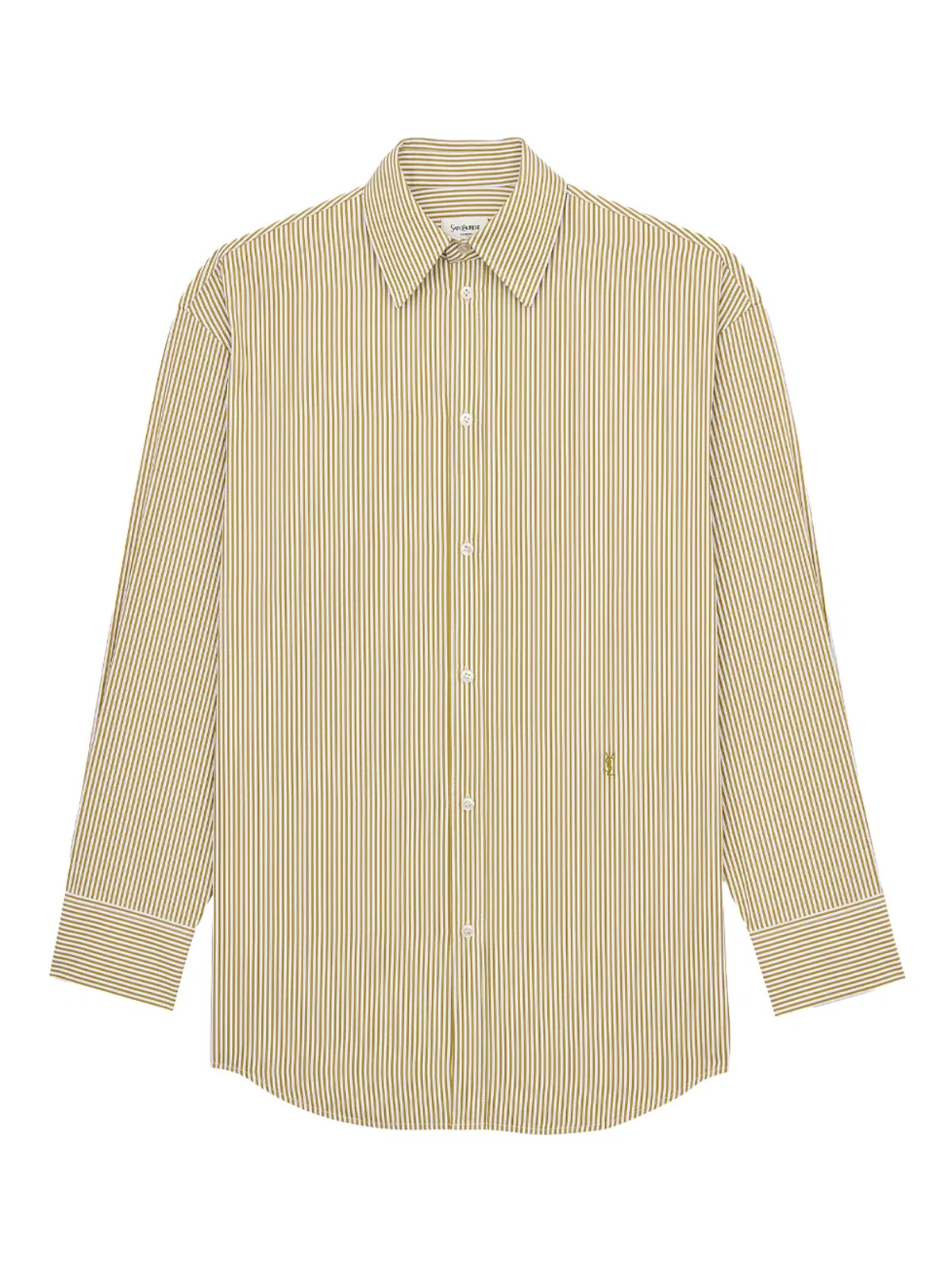 Saint Laurent Striped Cotton Poplin Cassandre Shirt