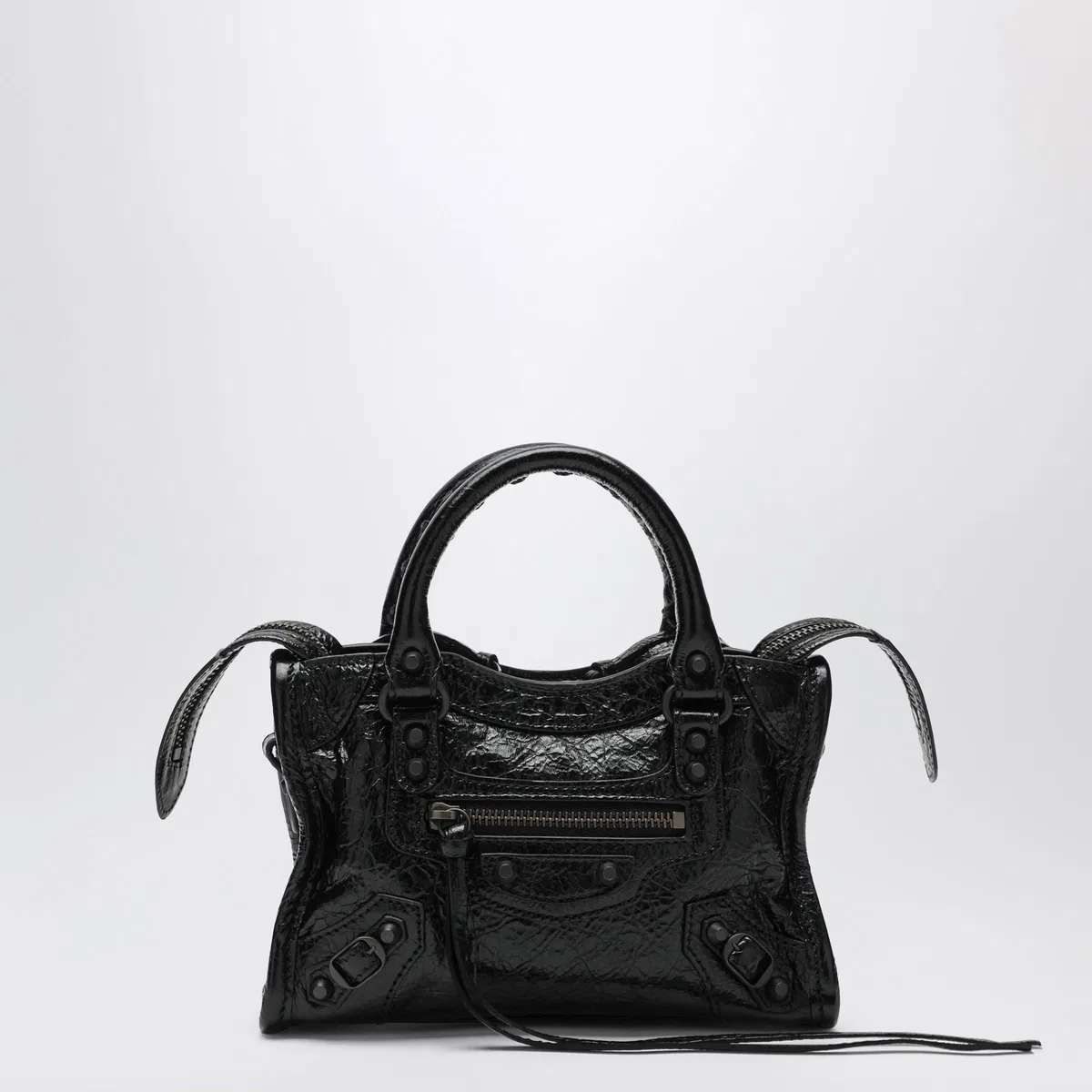 Balenciaga Le City Nano Leather Handbag In Military