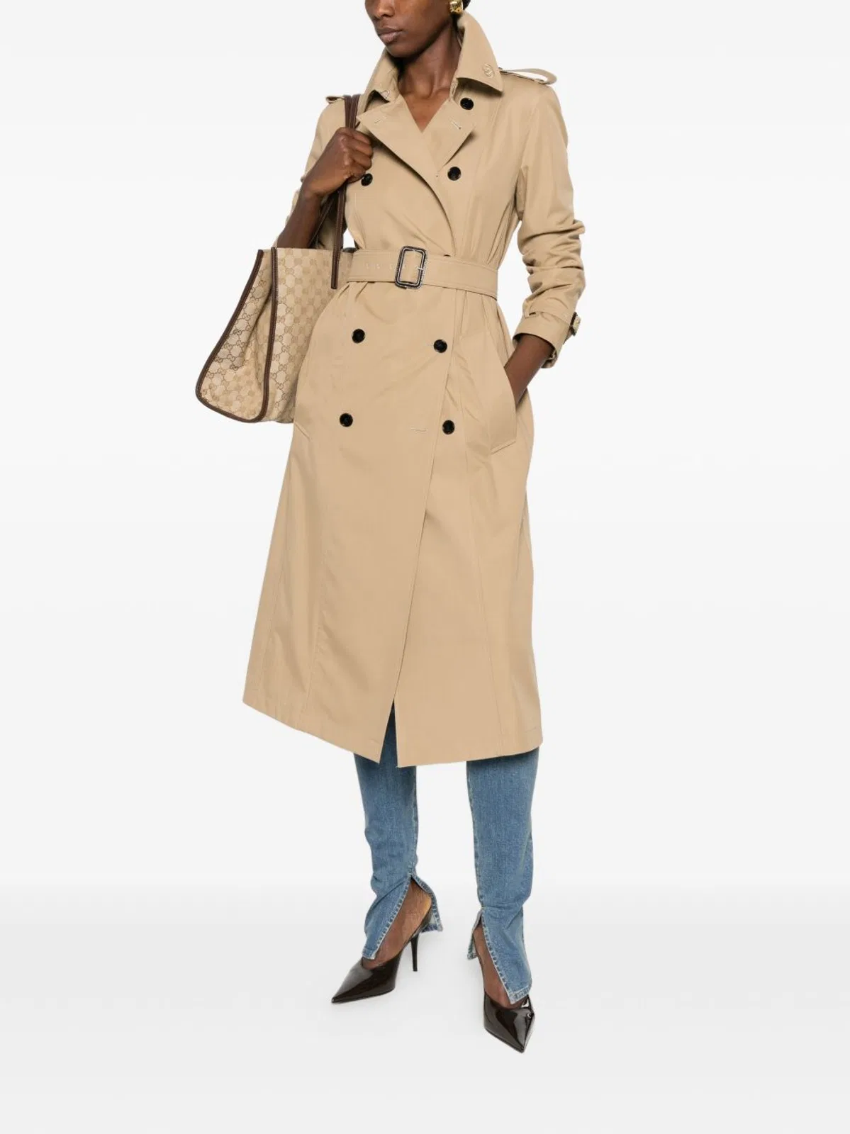 Gucci Cotton Long Trench Coat