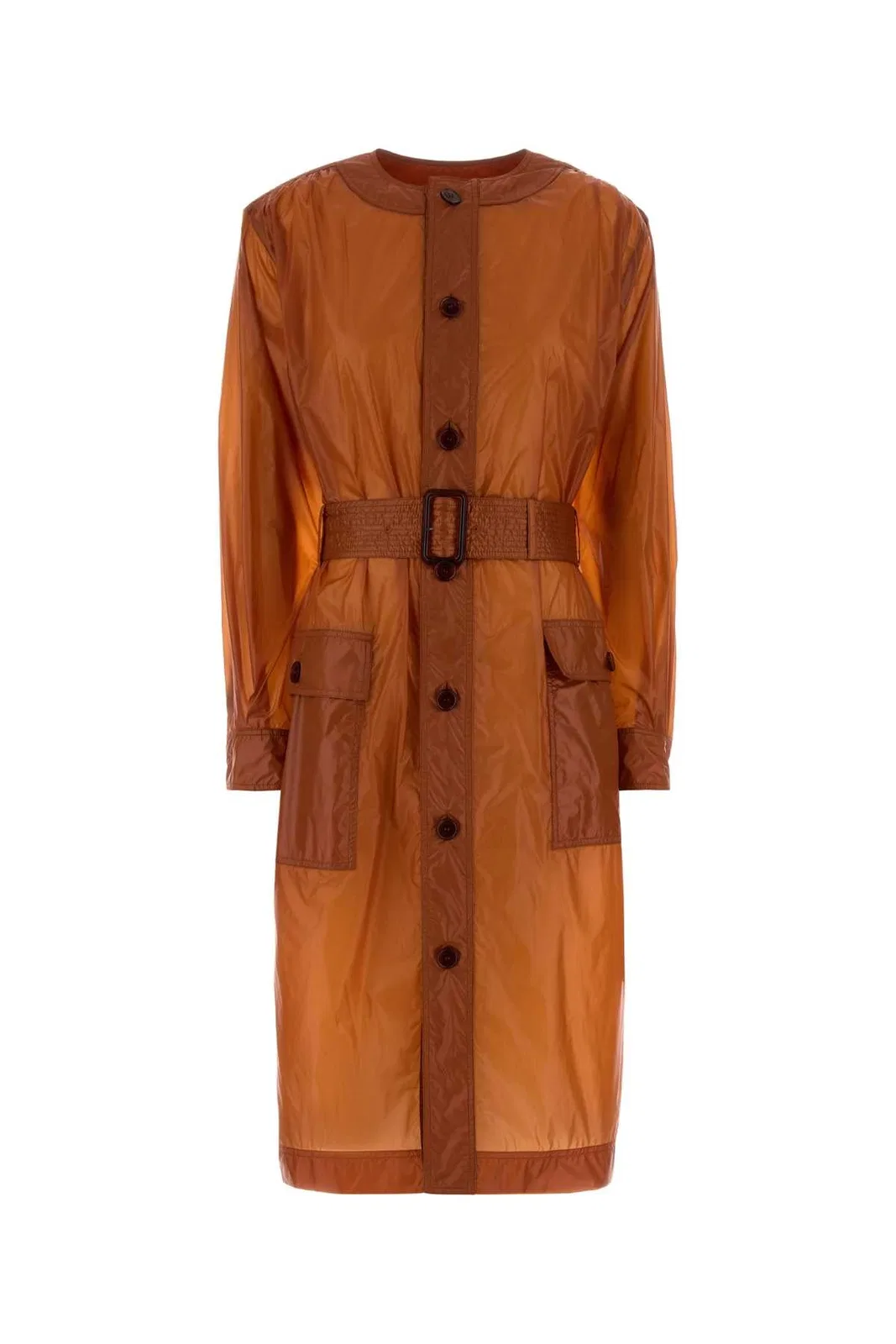 Saint Laurent Orange Nylon Trench Coat
